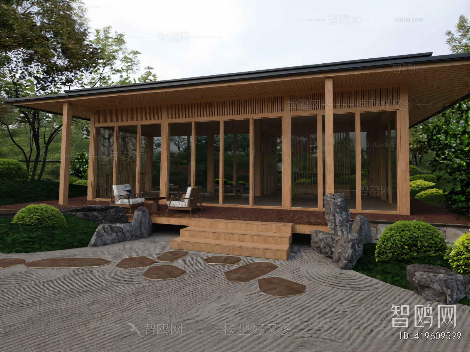 New Chinese Style Courtyard/landscape