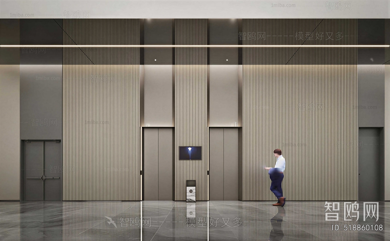 Modern Office Elevator Hall
