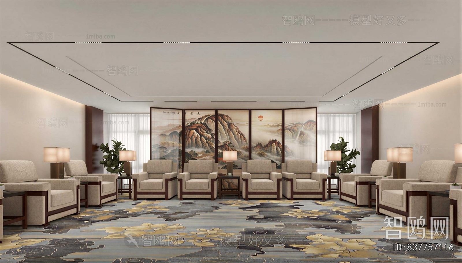 New Chinese Style Reception Room
