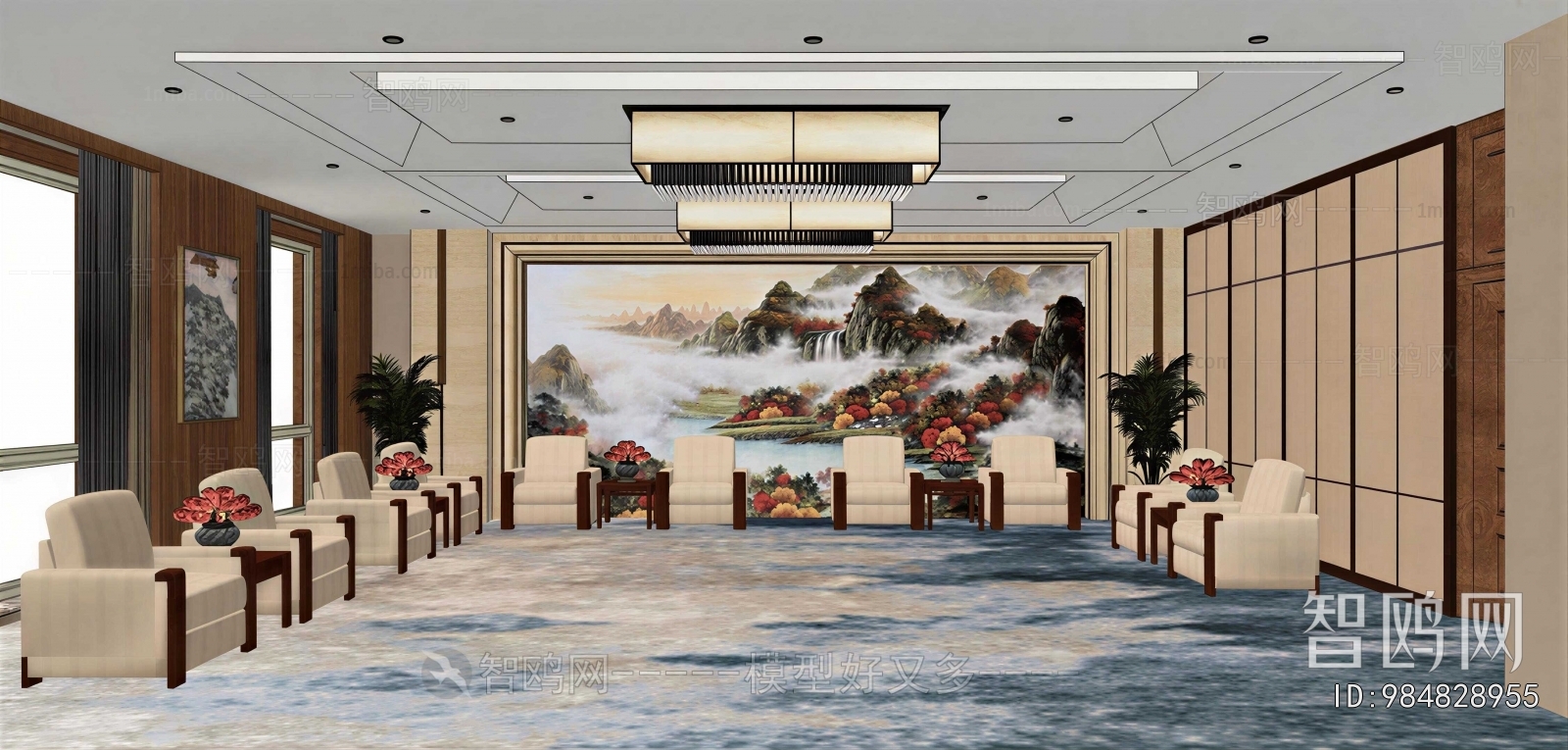 New Chinese Style Reception Room
