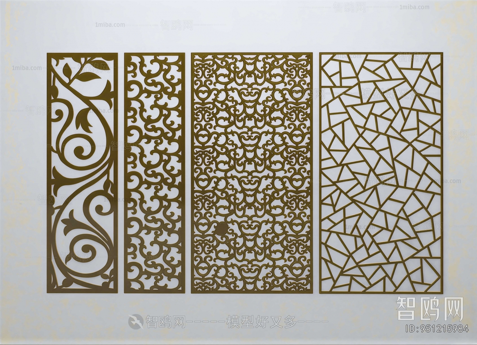 New Chinese Style Metal Screen Partition