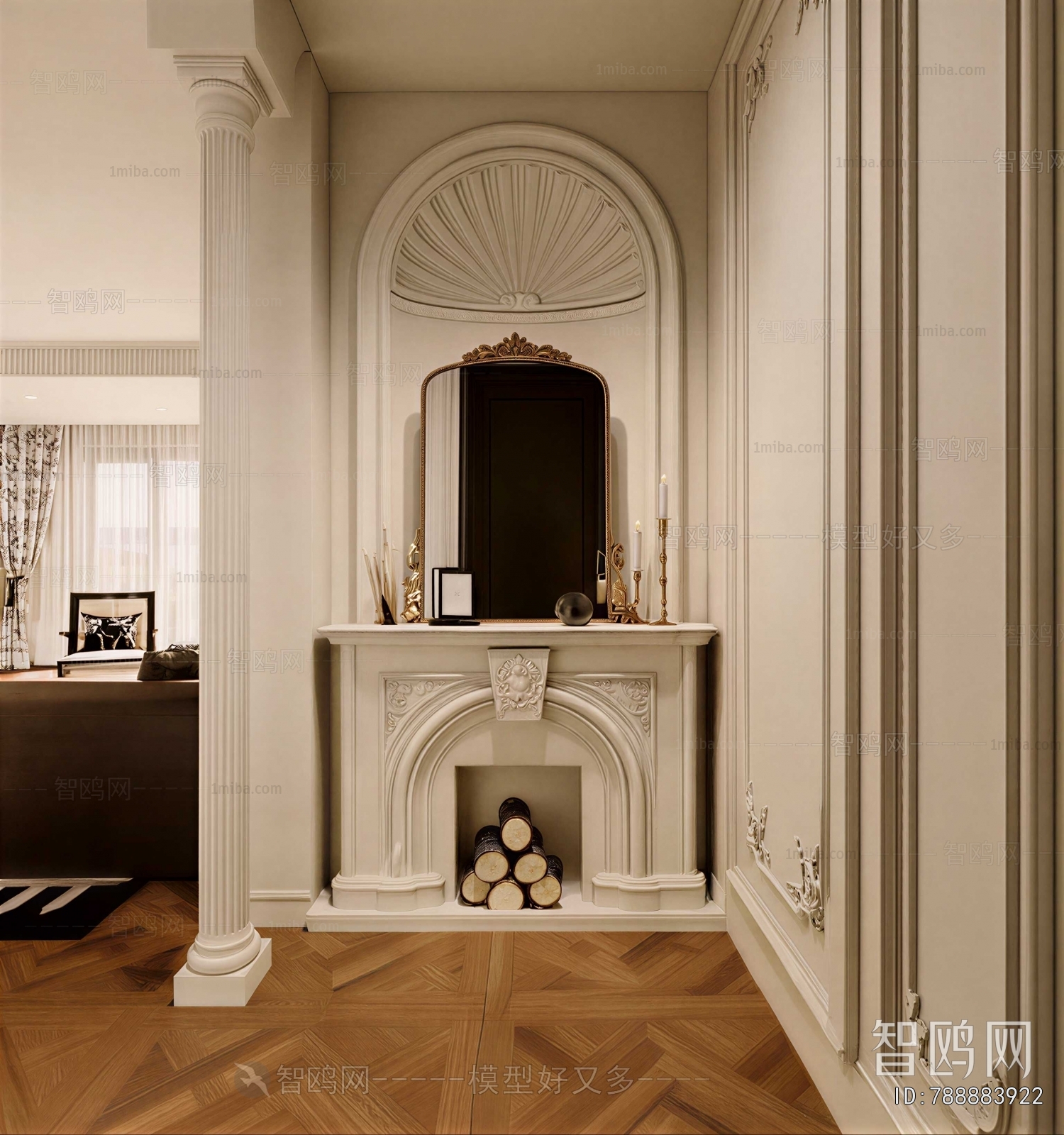 French Style Fireplace