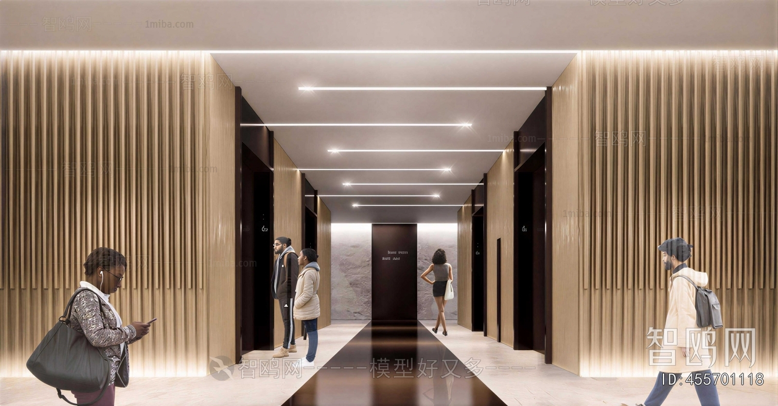 Modern Office Elevator Hall