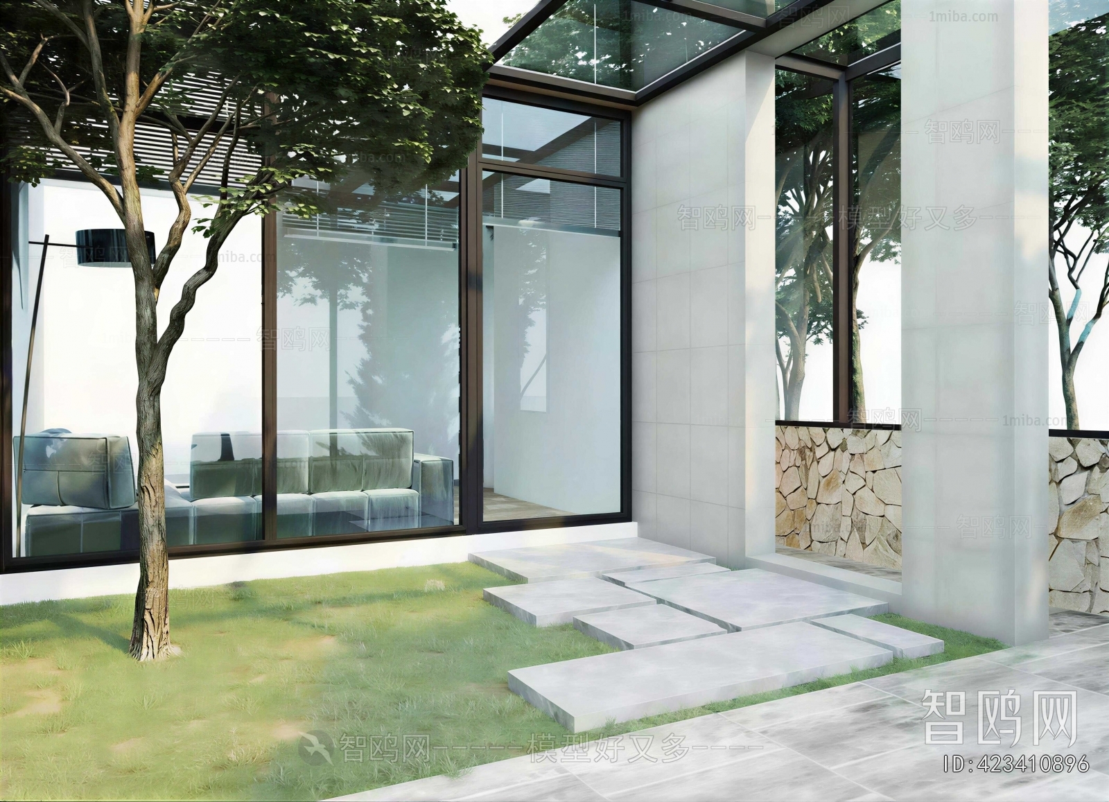 Modern Courtyard/landscape