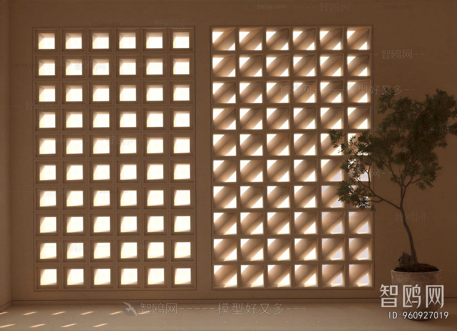 Modern Cement Brick Screen Partition