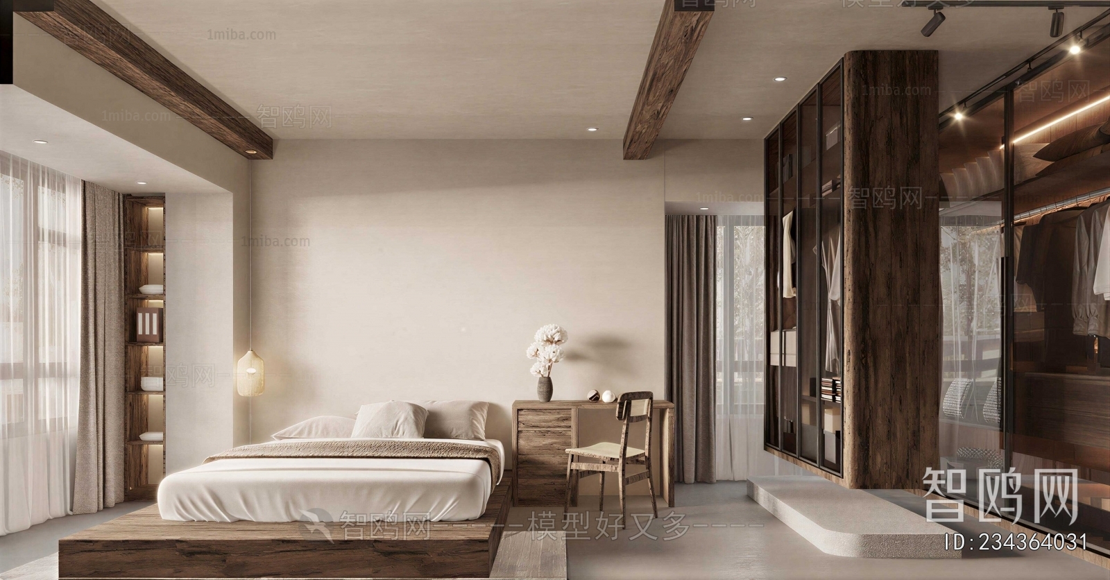 Wabi-sabi Style Bedroom