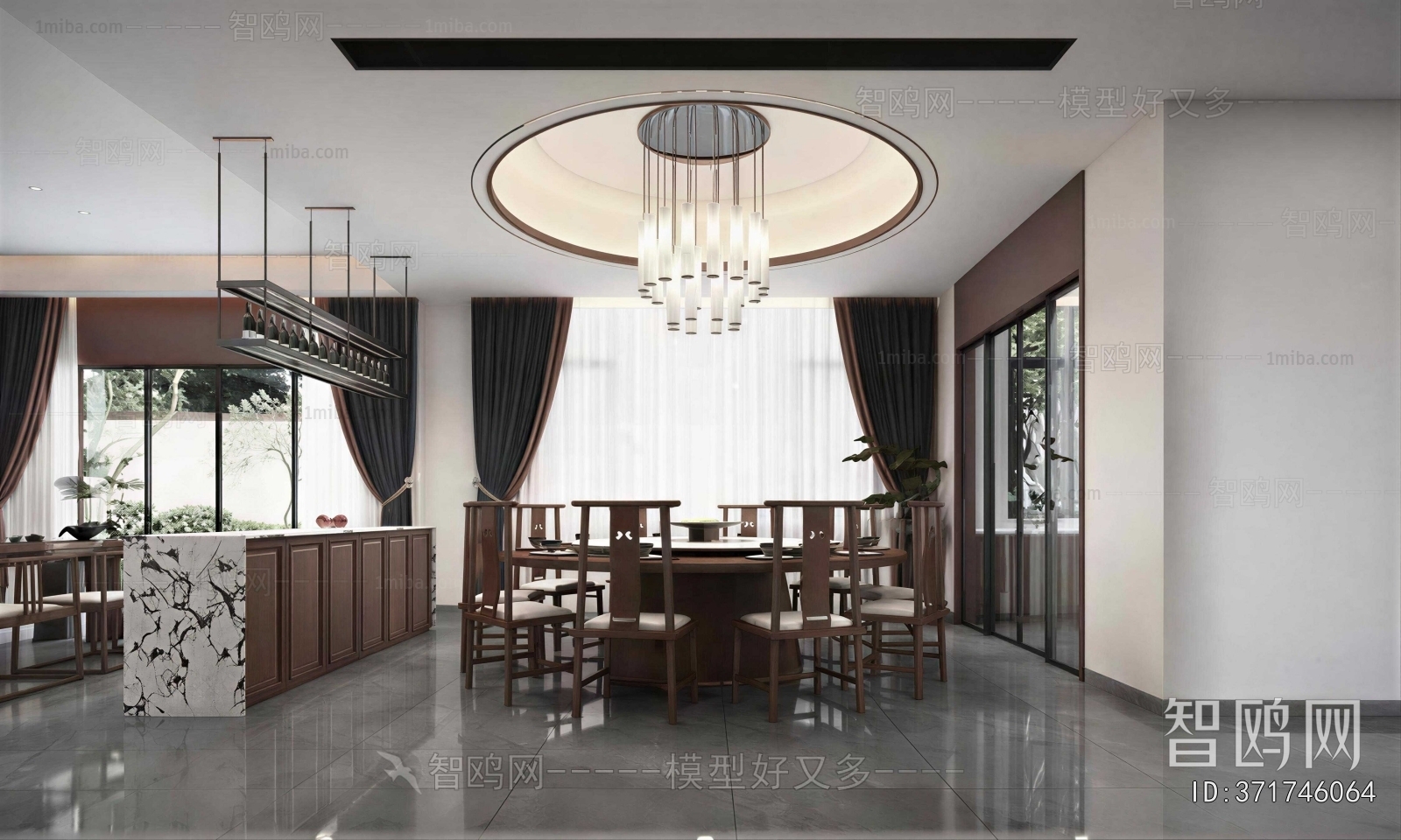 New Chinese Style Dining Room