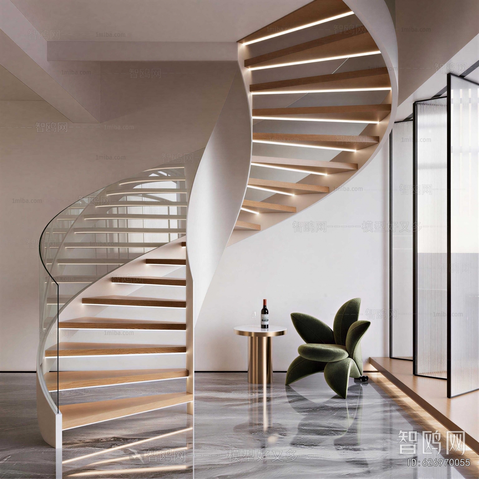 Modern Rotating Staircase