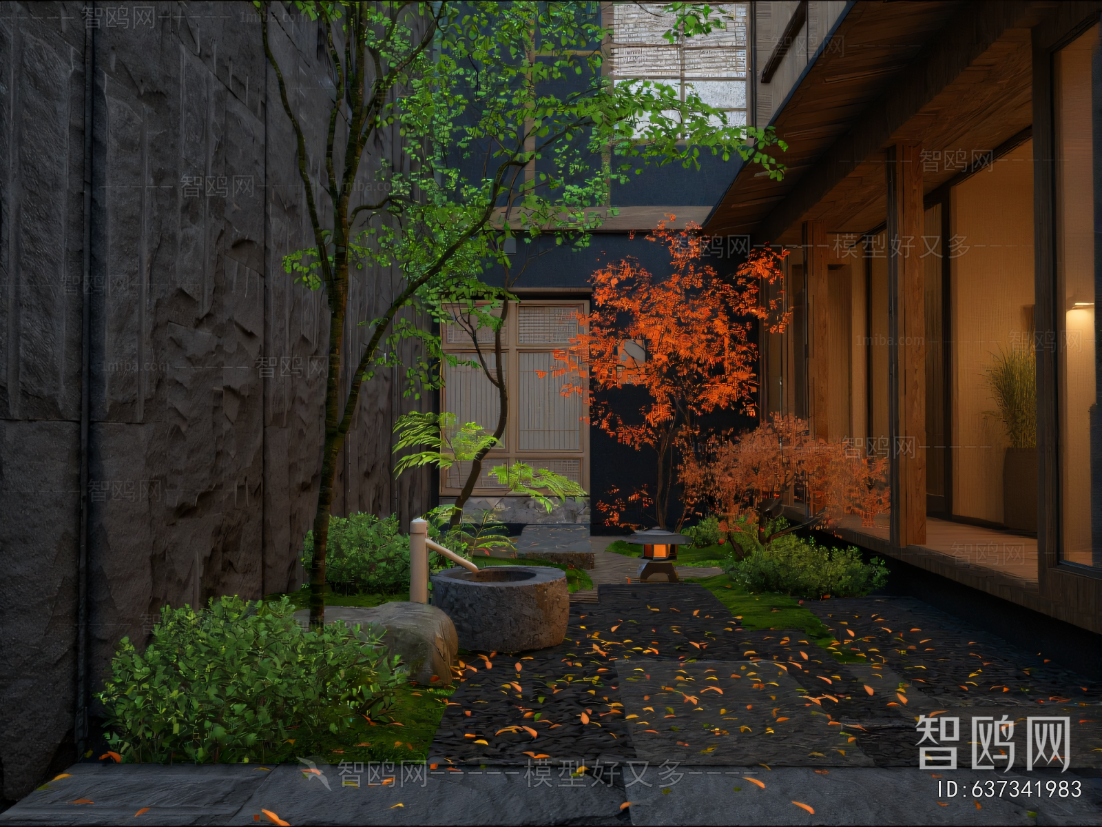 New Chinese Style Courtyard/landscape