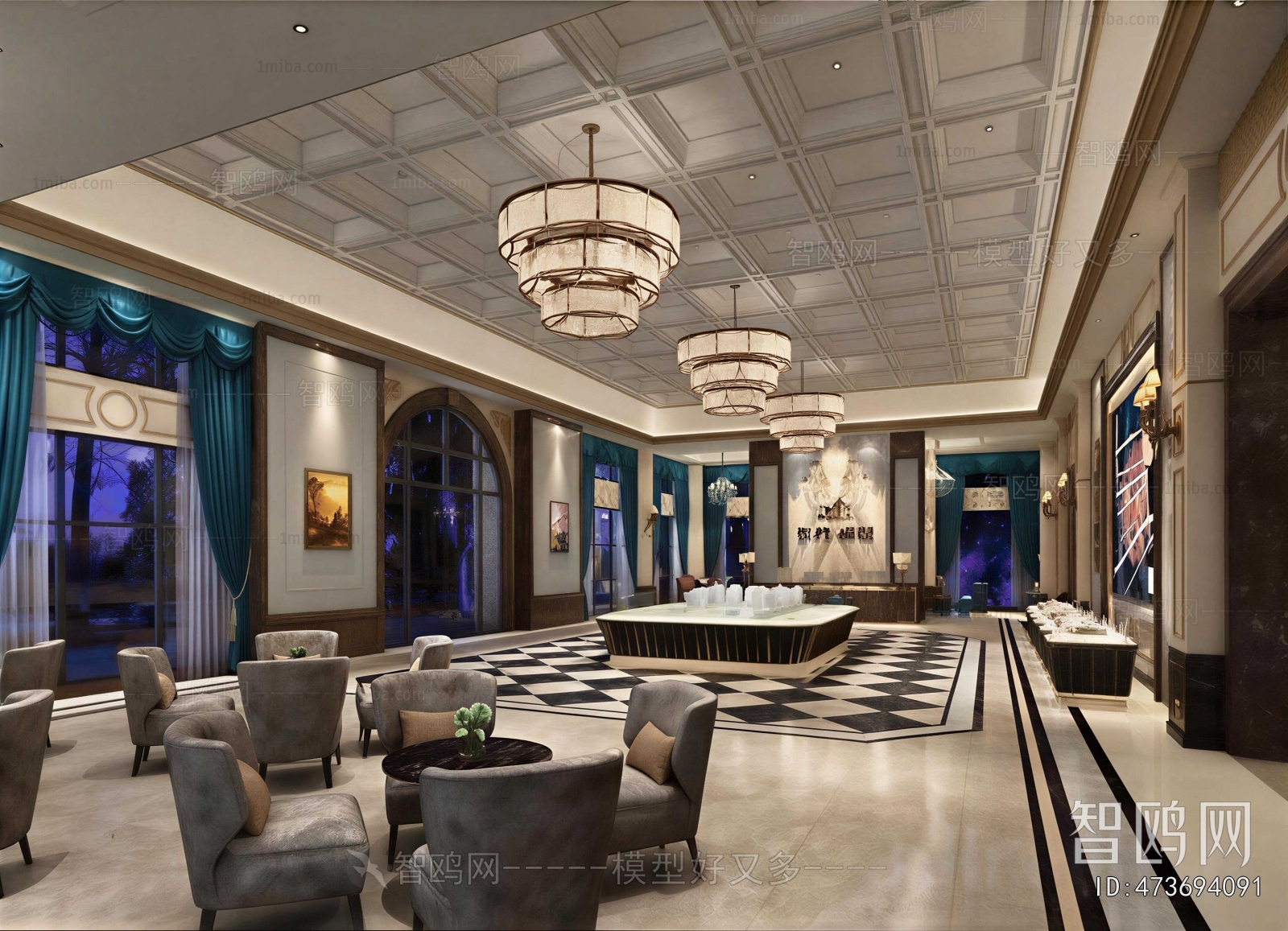 New Classical Style Real Estate Sales Office