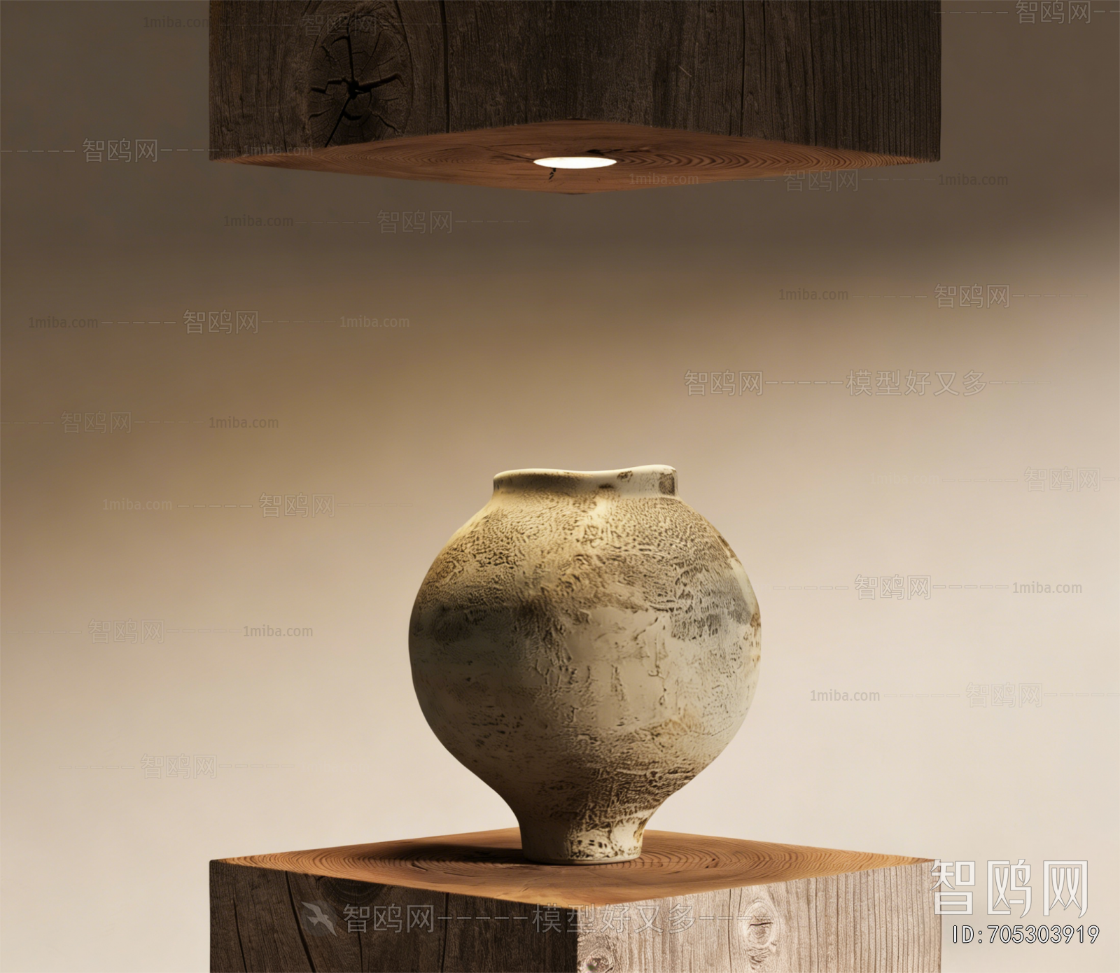 Wabi-sabi Style Clay Pot