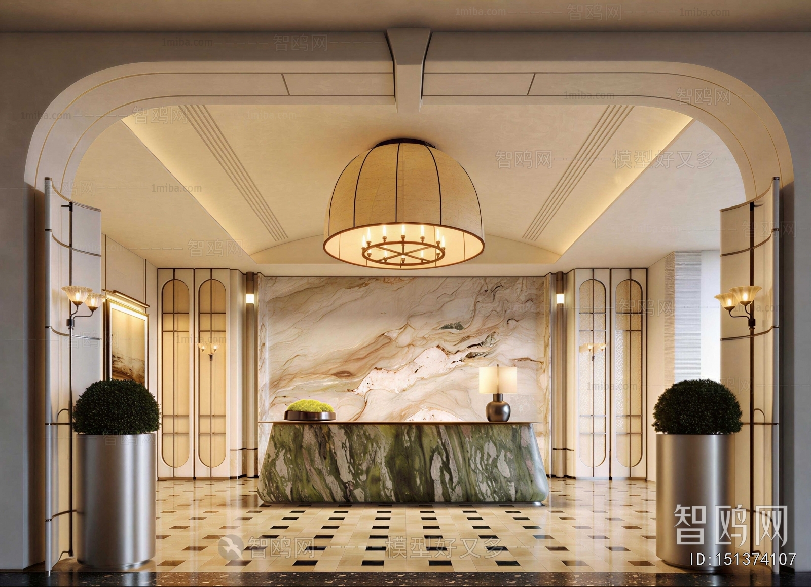 Retro Style Lobby Hall