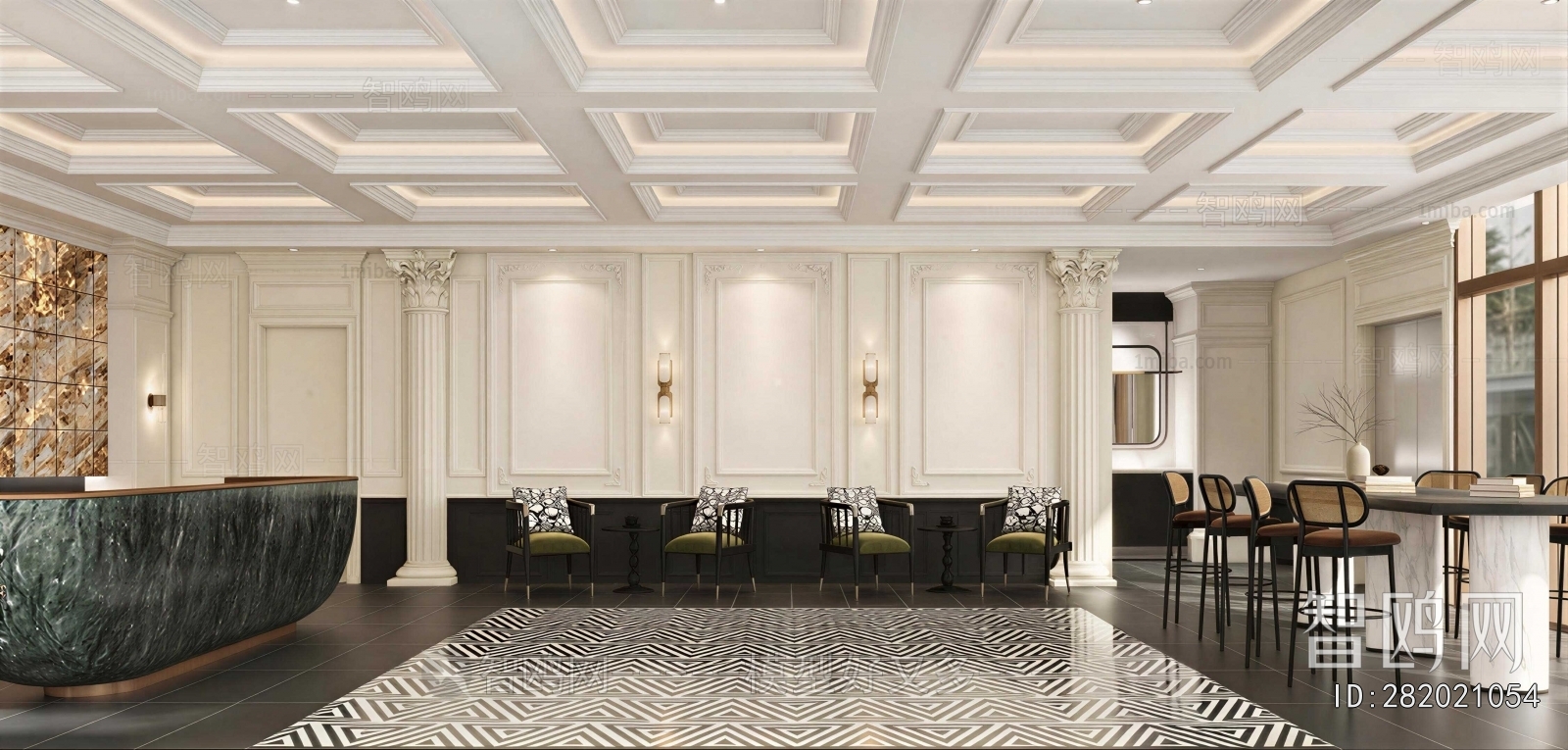 New Classical Style Lobby Hall