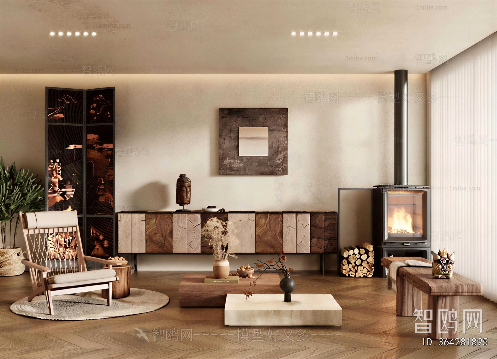 Wabi-sabi Style A Living Room