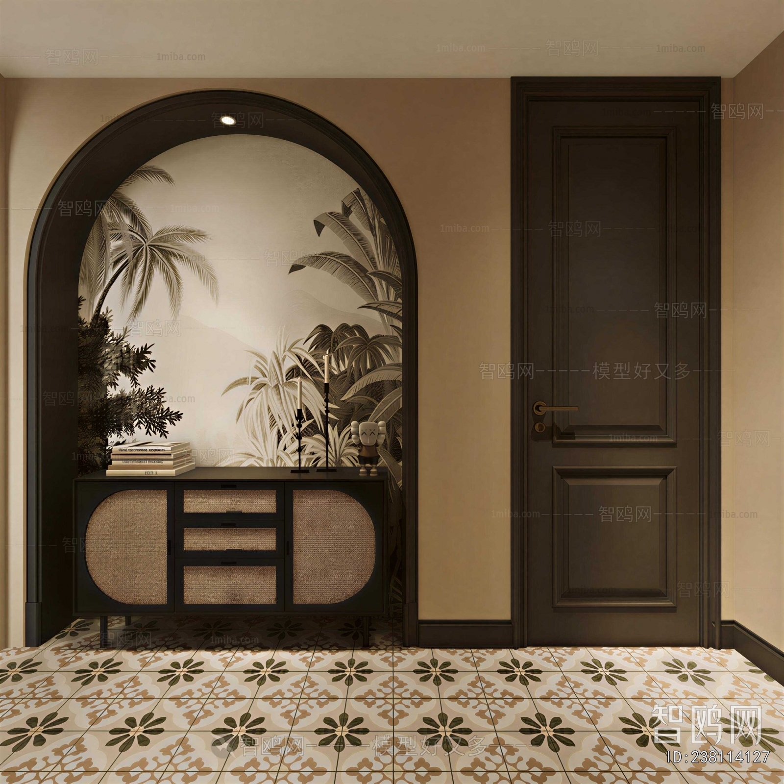 Retro Style Hallway