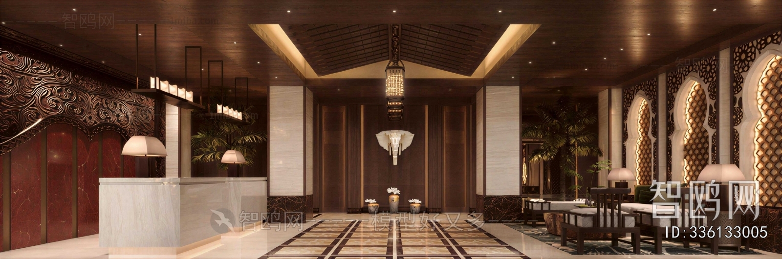 Southeast Asian Style Lobby Hall
