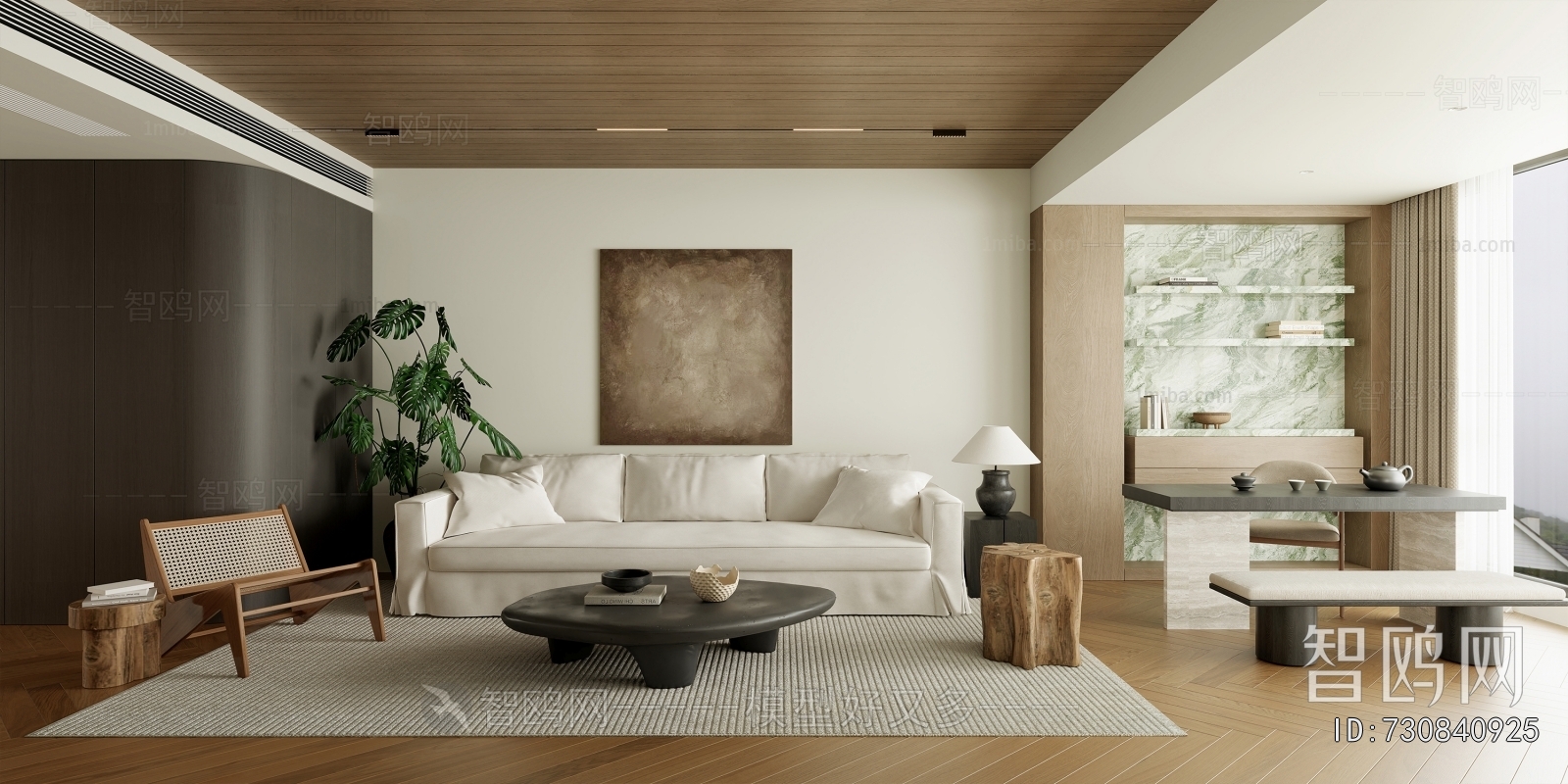Wabi-sabi Style A Living Room