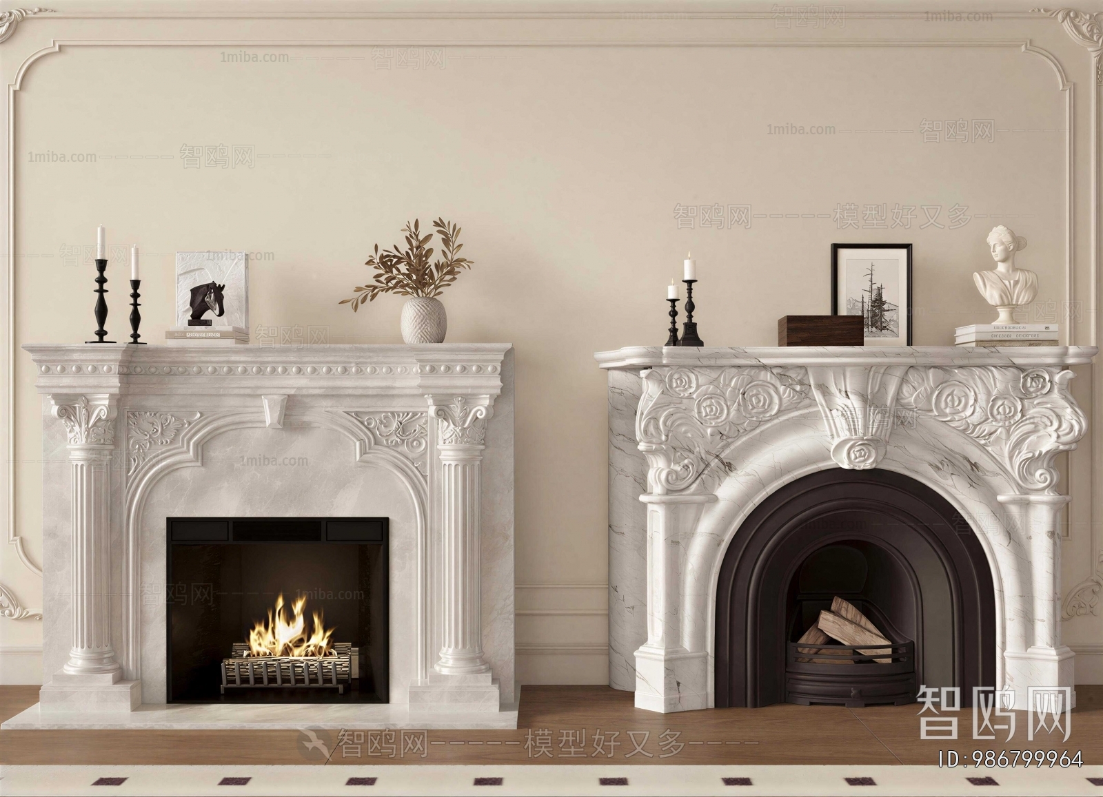 French Style Fireplace