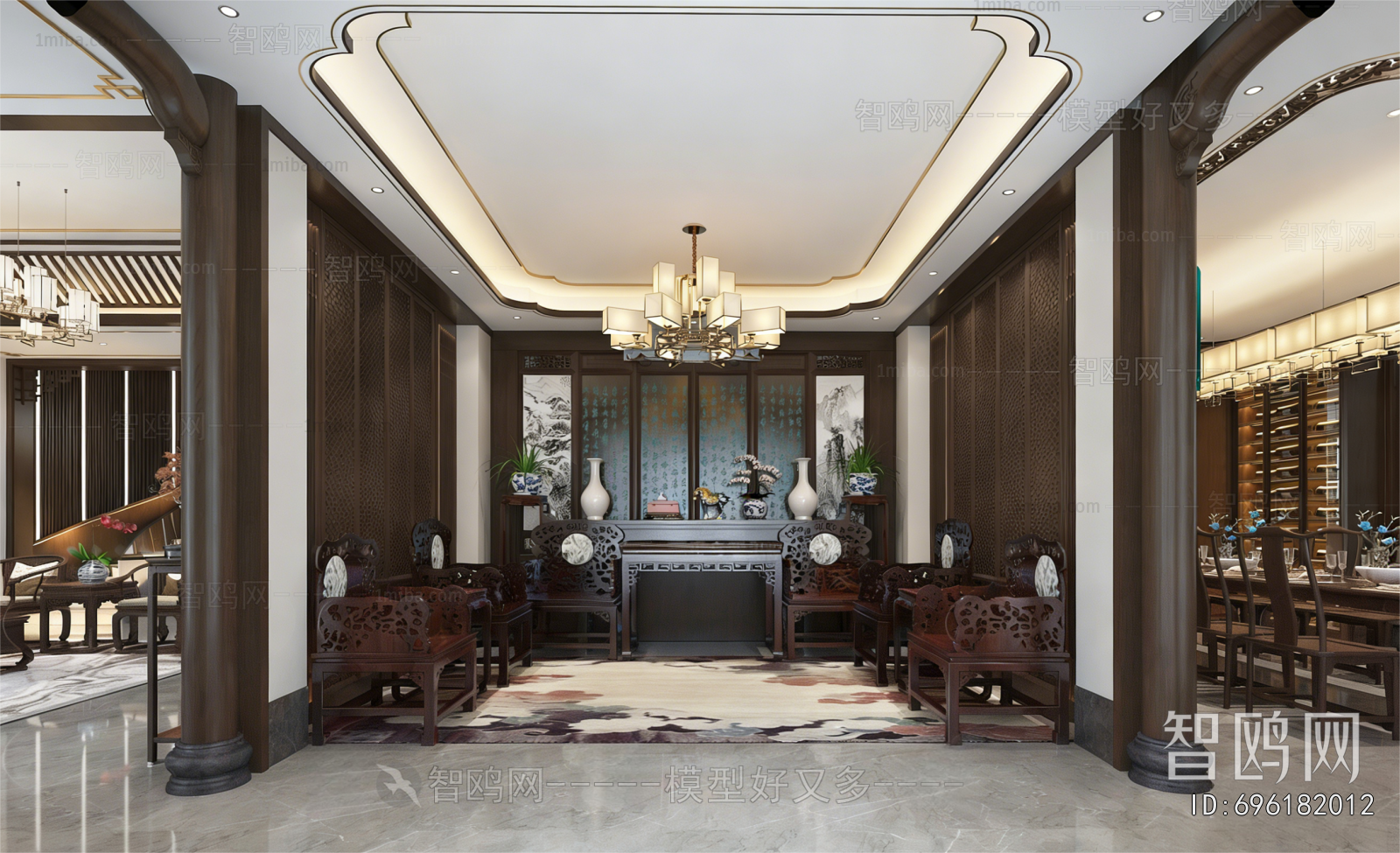 New Chinese Style A Living Room