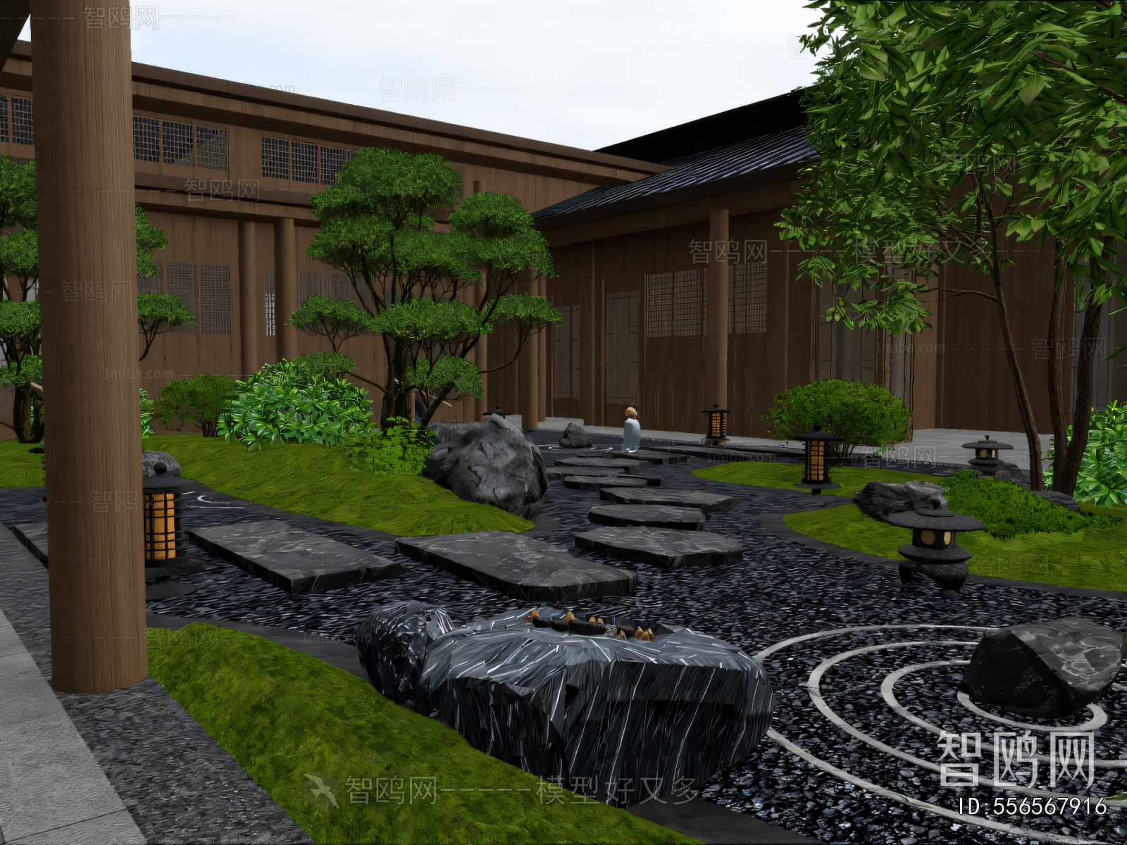 Modern Courtyard/landscape