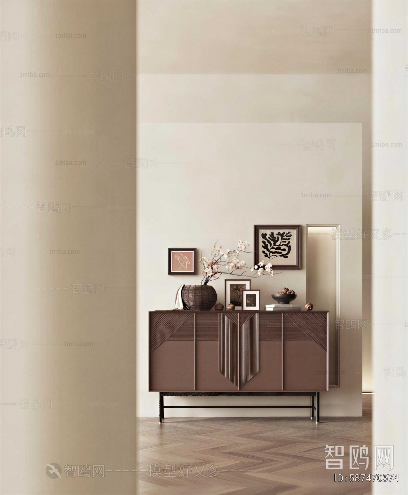 Wabi-sabi Style Entrance Cabinet