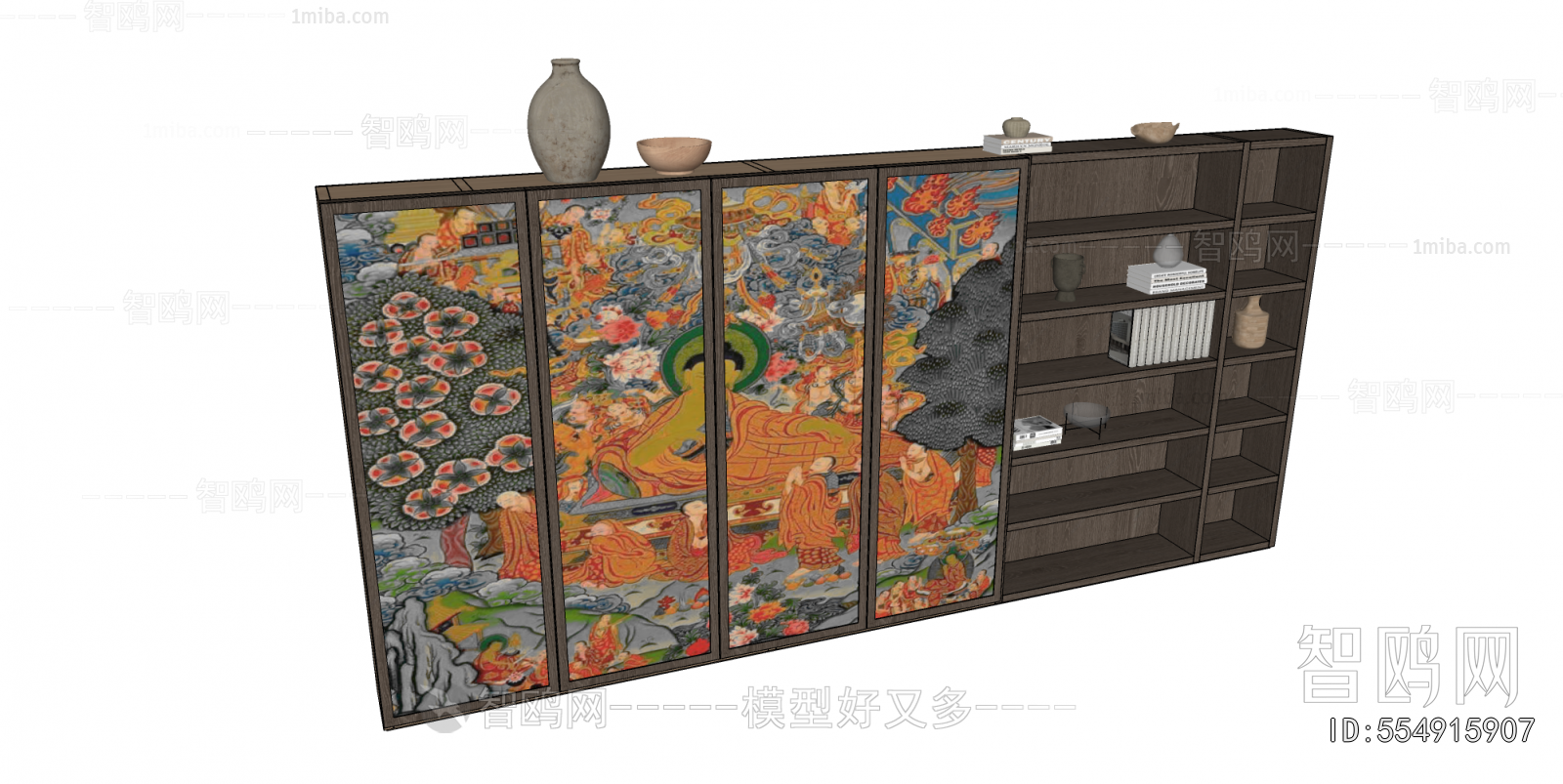 New Chinese Style Decorative Cabinet