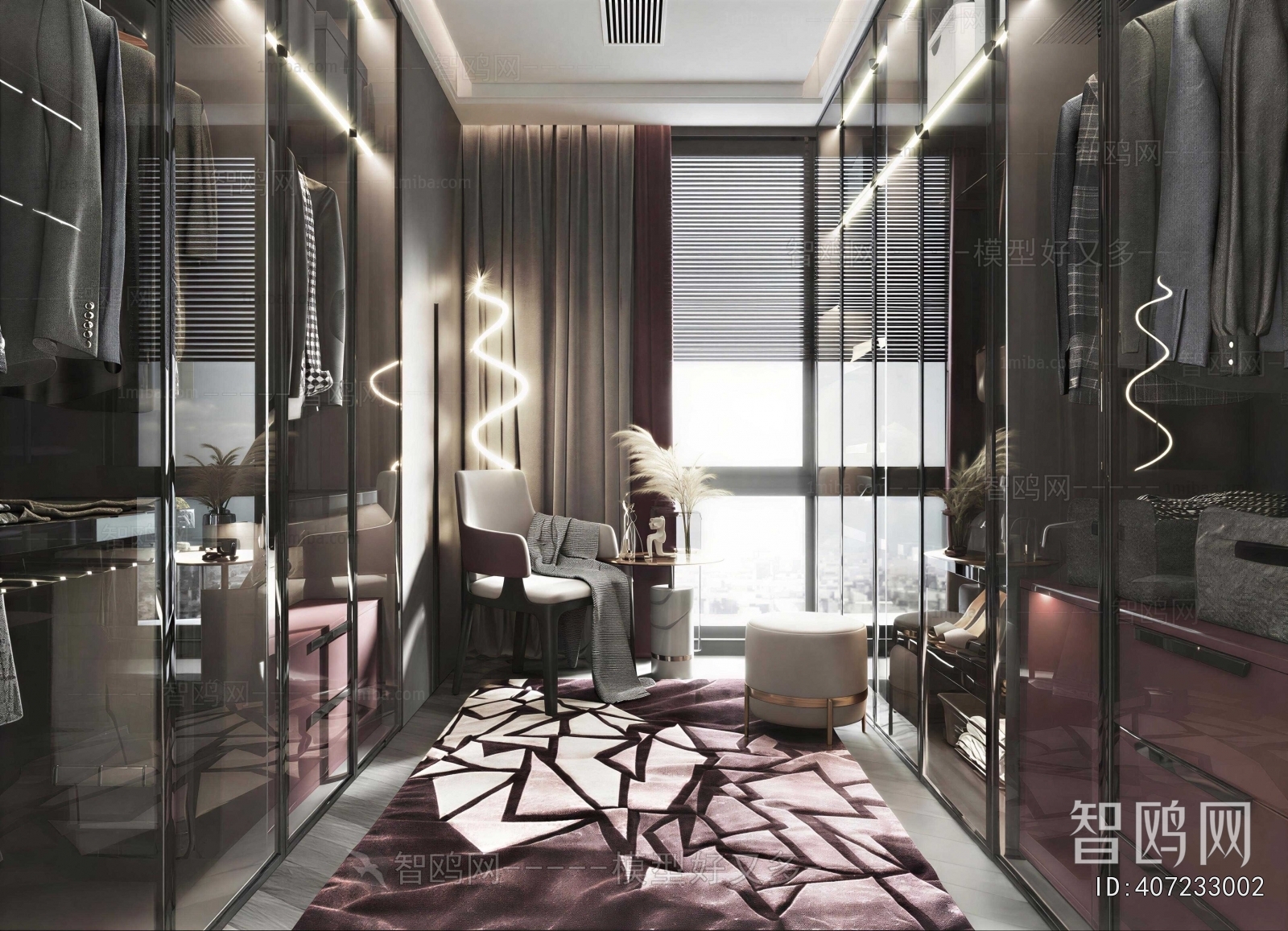 Modern Clothes Storage Area