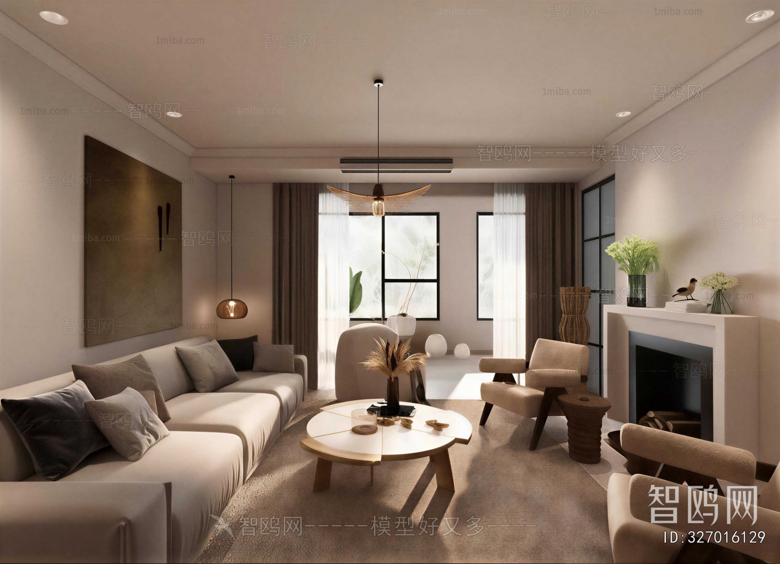 Wabi-sabi Style A Living Room