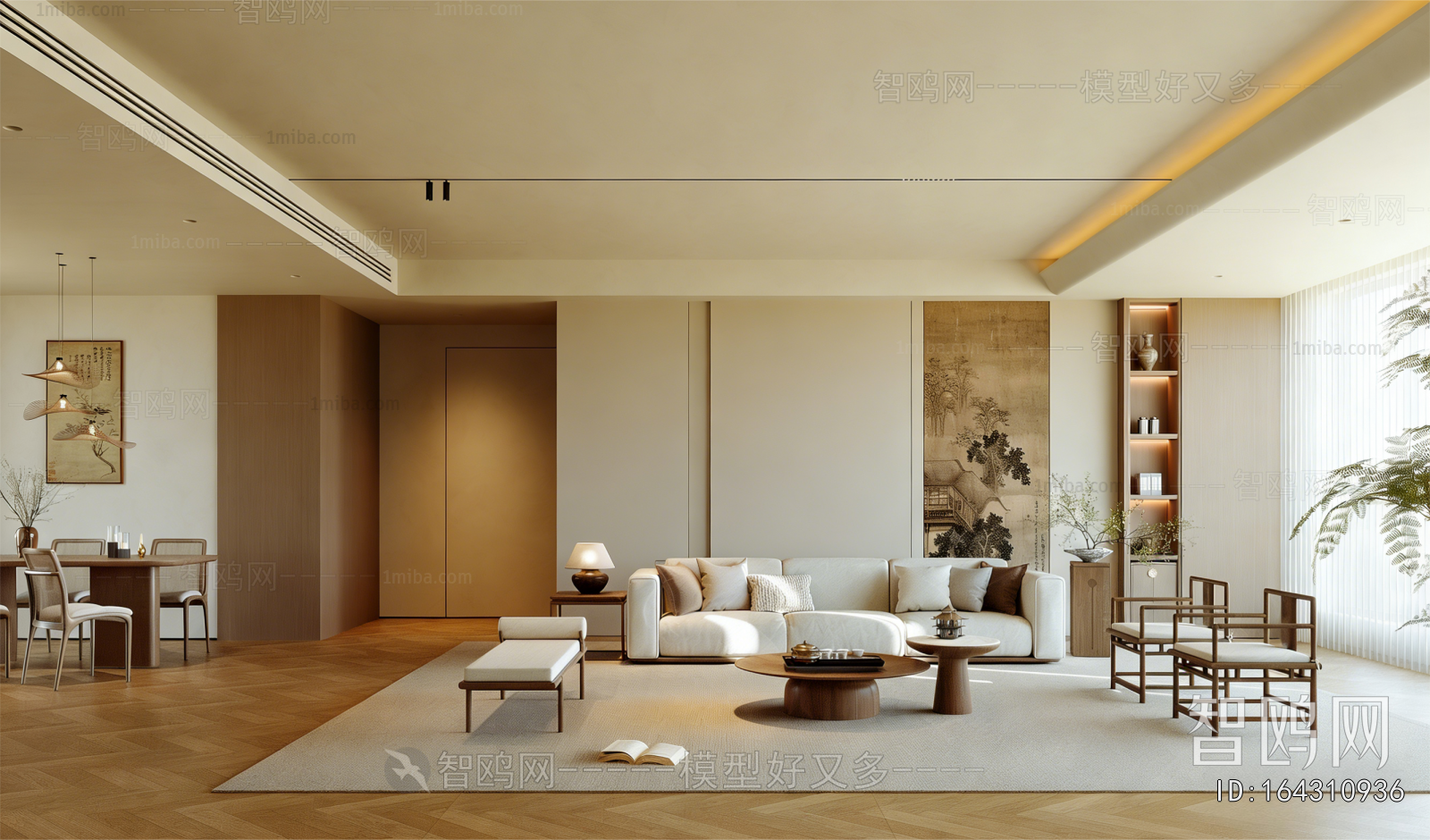 New Chinese Style A Living Room