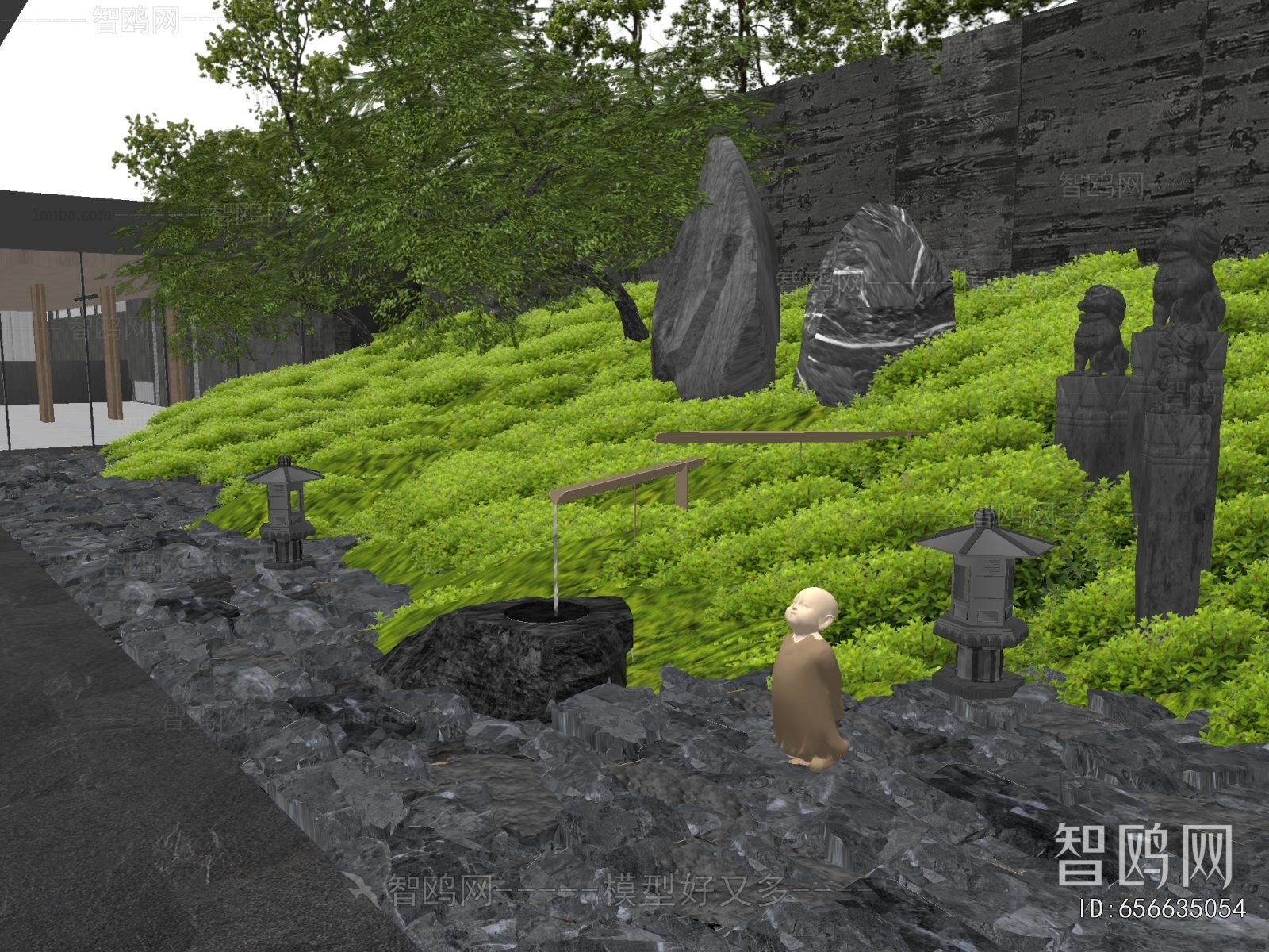 New Chinese Style Courtyard/landscape
