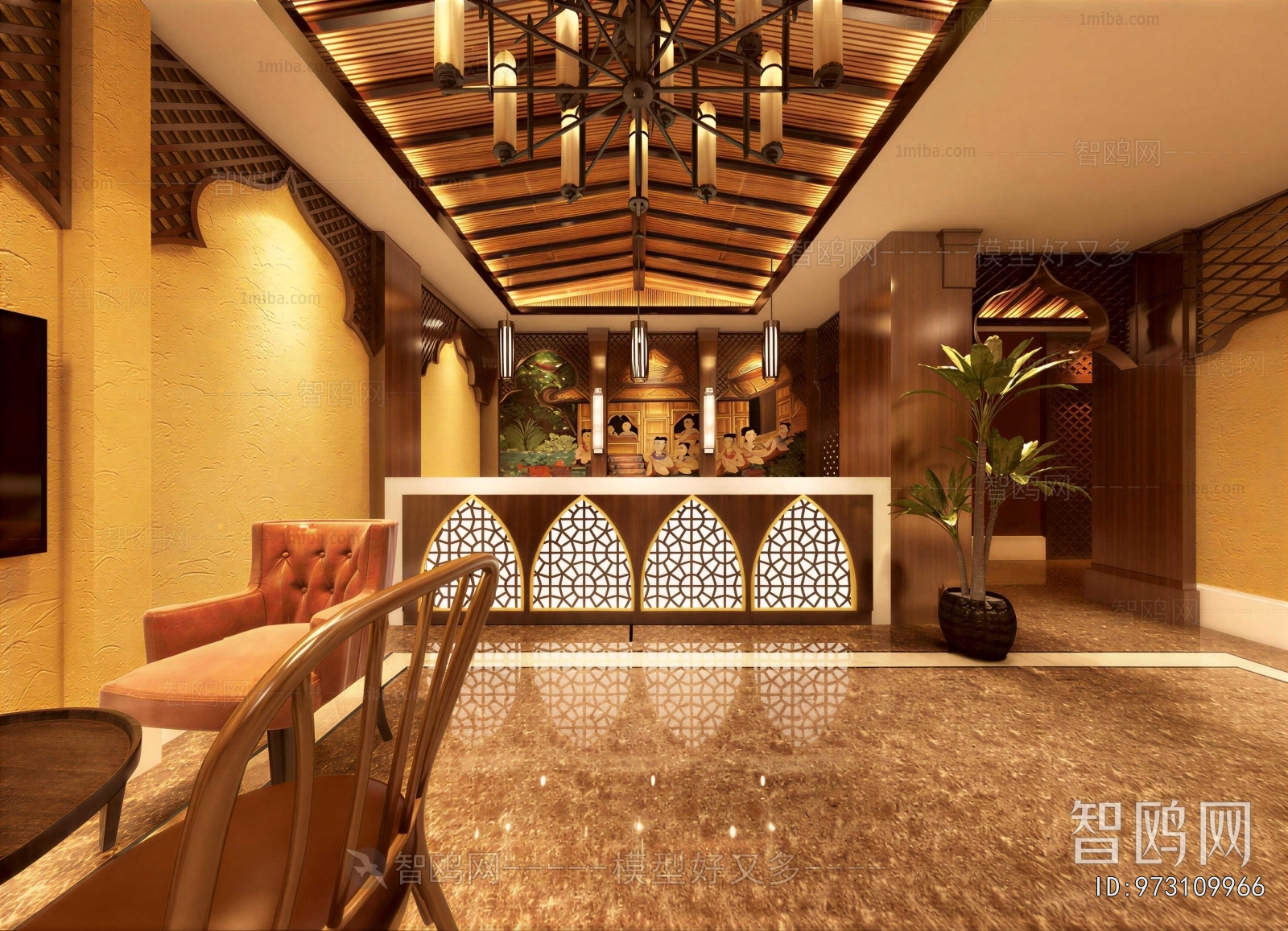 Southeast Asian Style Lobby Hall