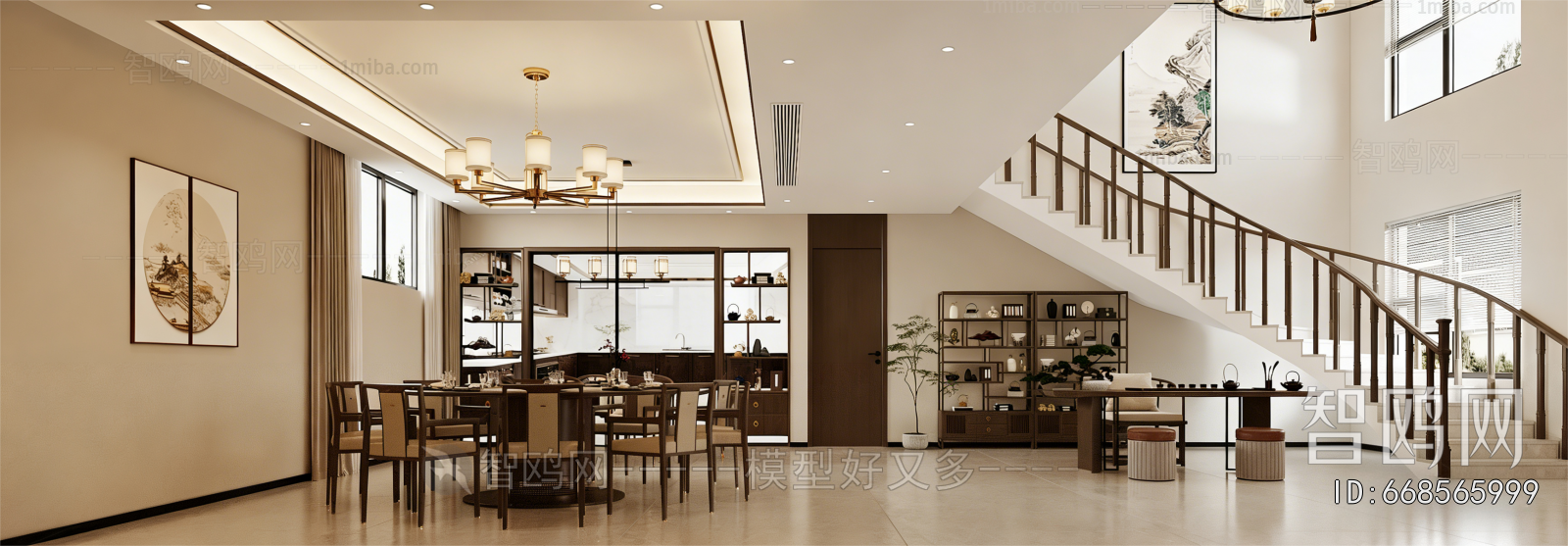 New Chinese Style Dining Room