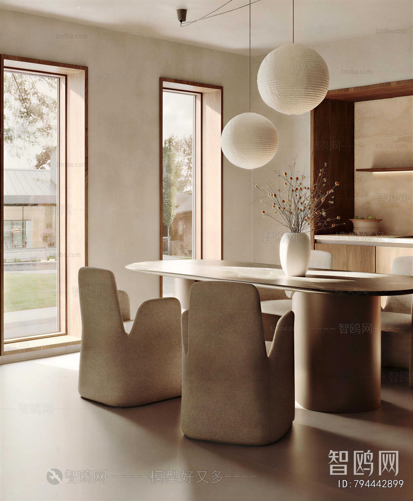 Wabi-sabi Style Dining Room