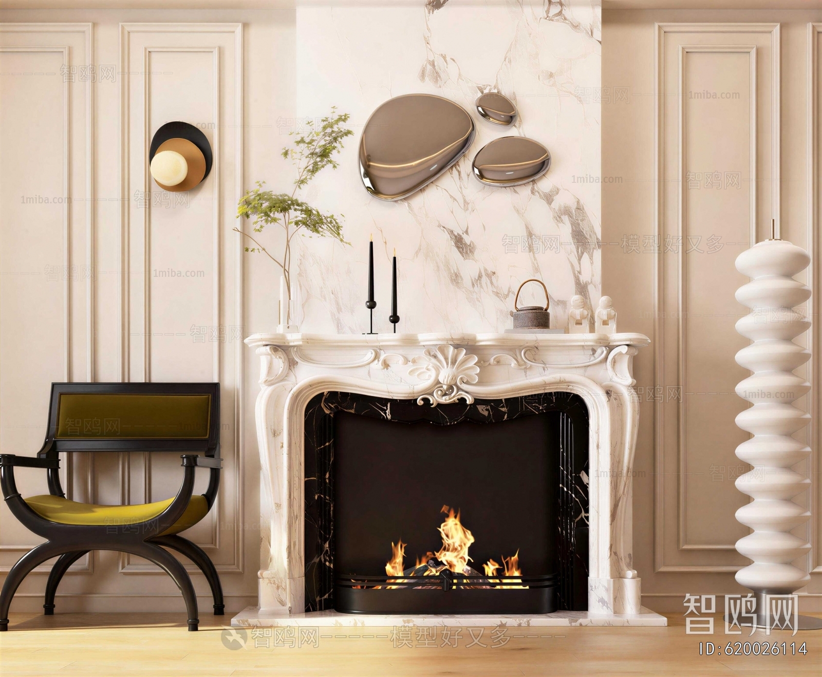 French Style Fireplace