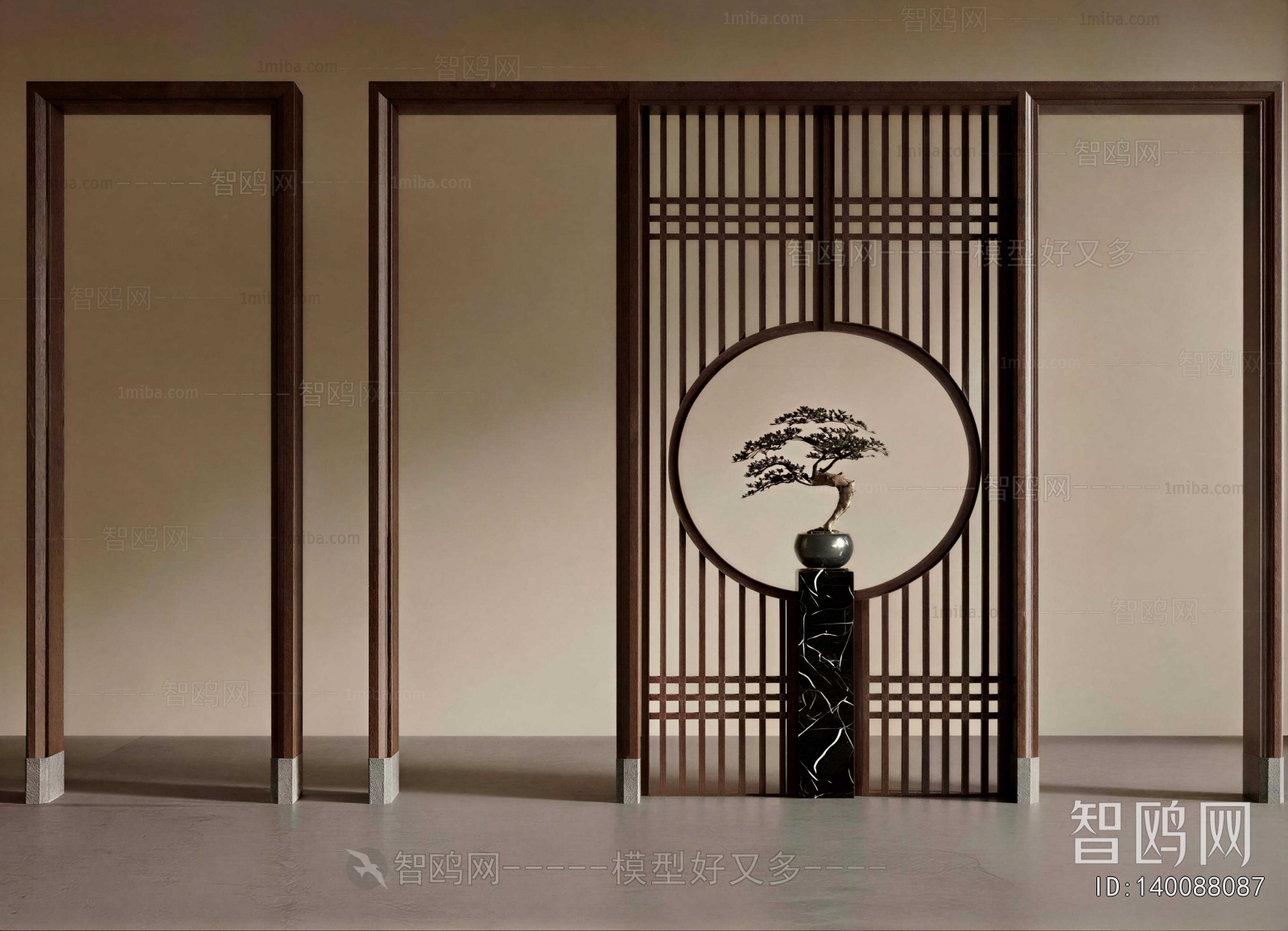 New Chinese Style Wooden Screen Partition