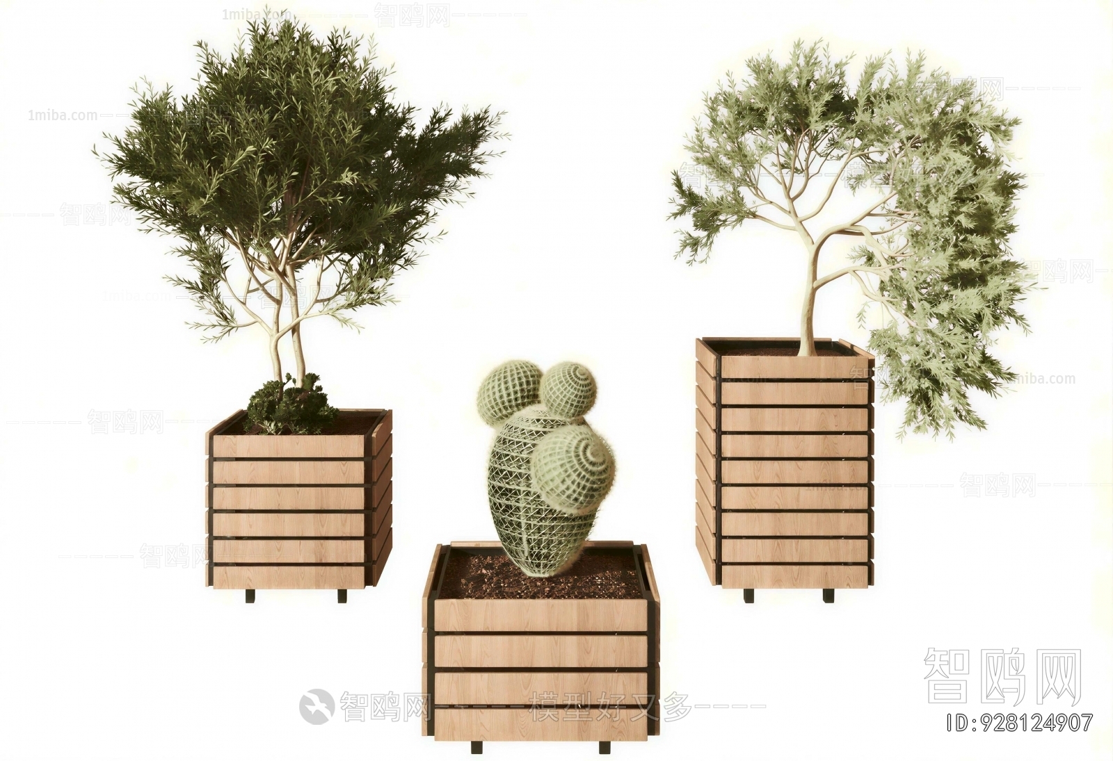 Modern Ground Green Plant Potted Plants
