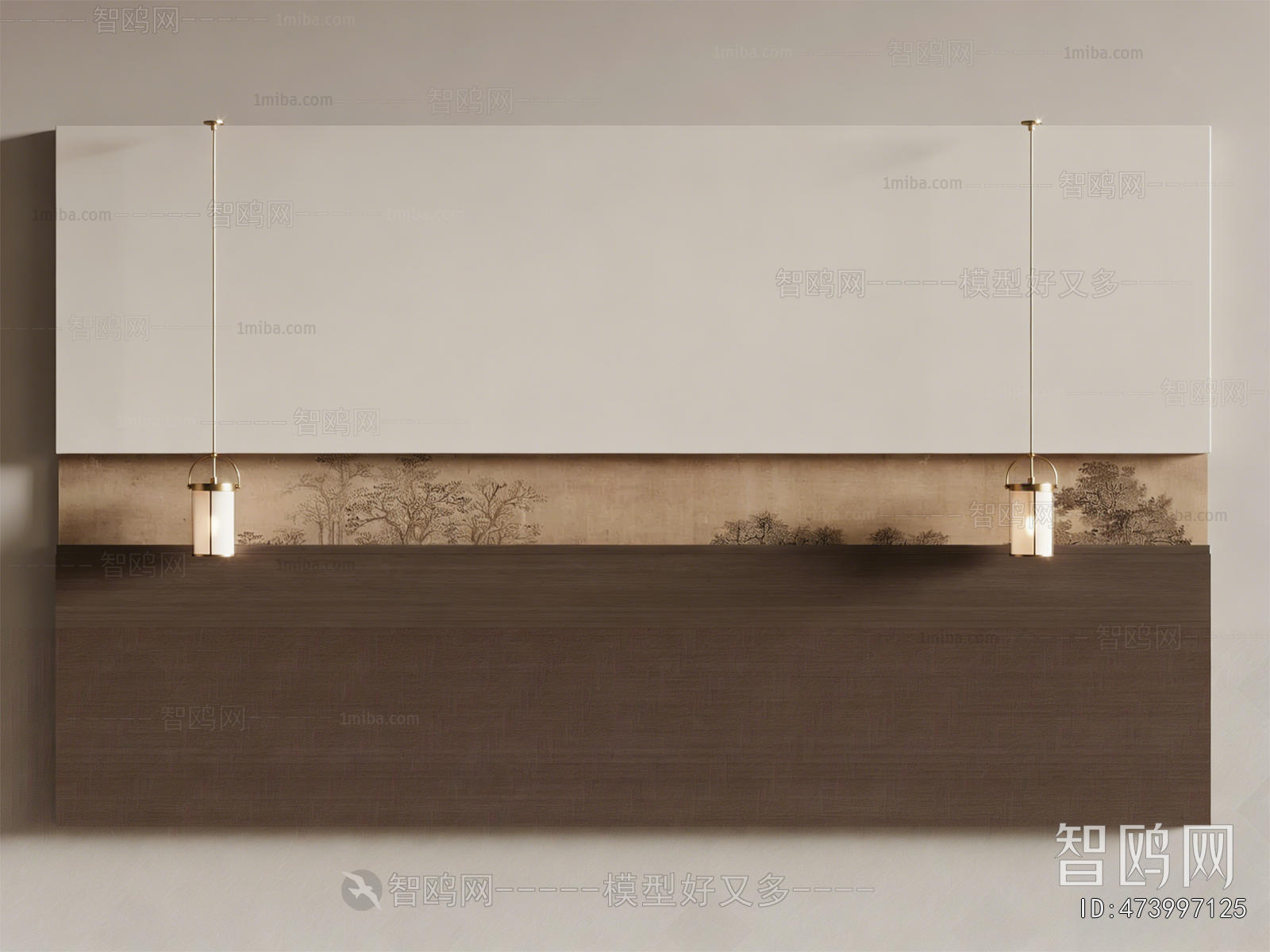 New Chinese Style TV Wall