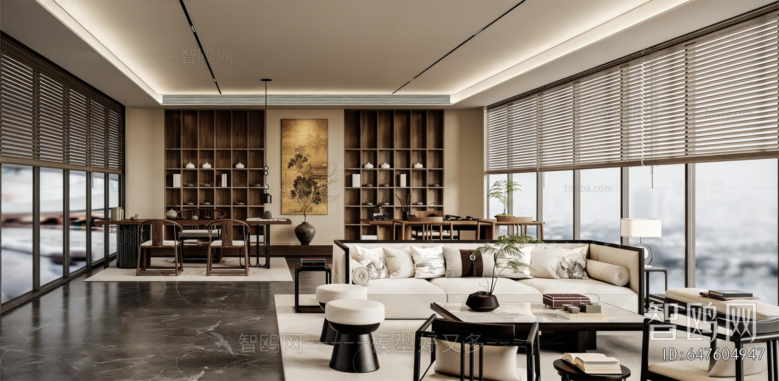 New Chinese Style Real Estate Sales Office
