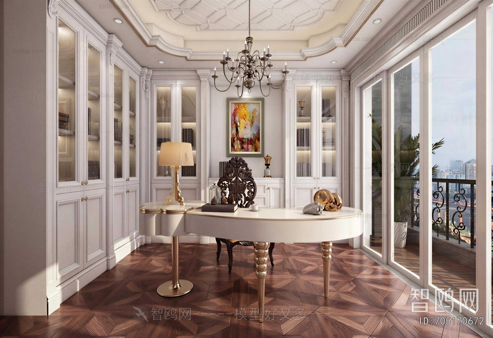 New Classical Style Study Space