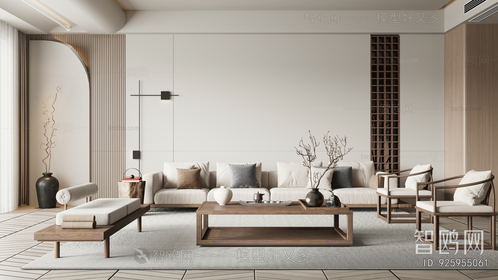 New Chinese Style A Living Room