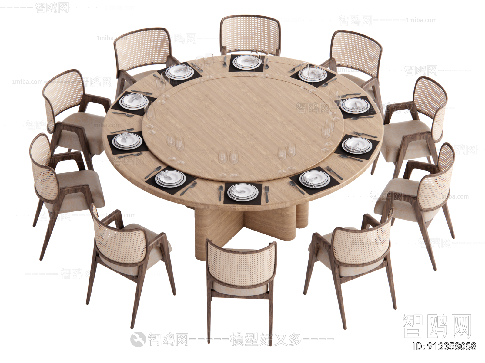 Wabi-sabi Style Dining Table And Chairs