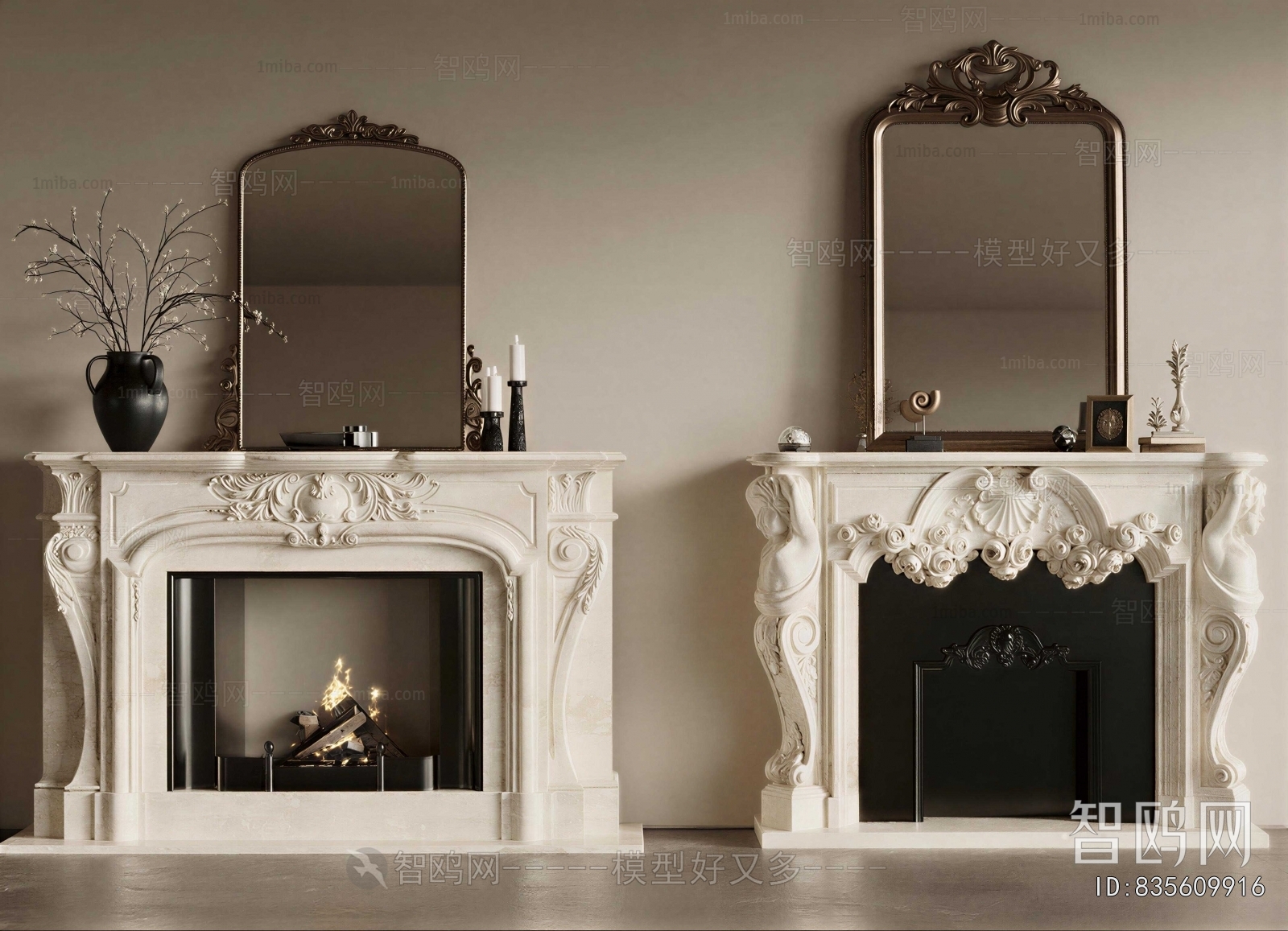 French Style Fireplace