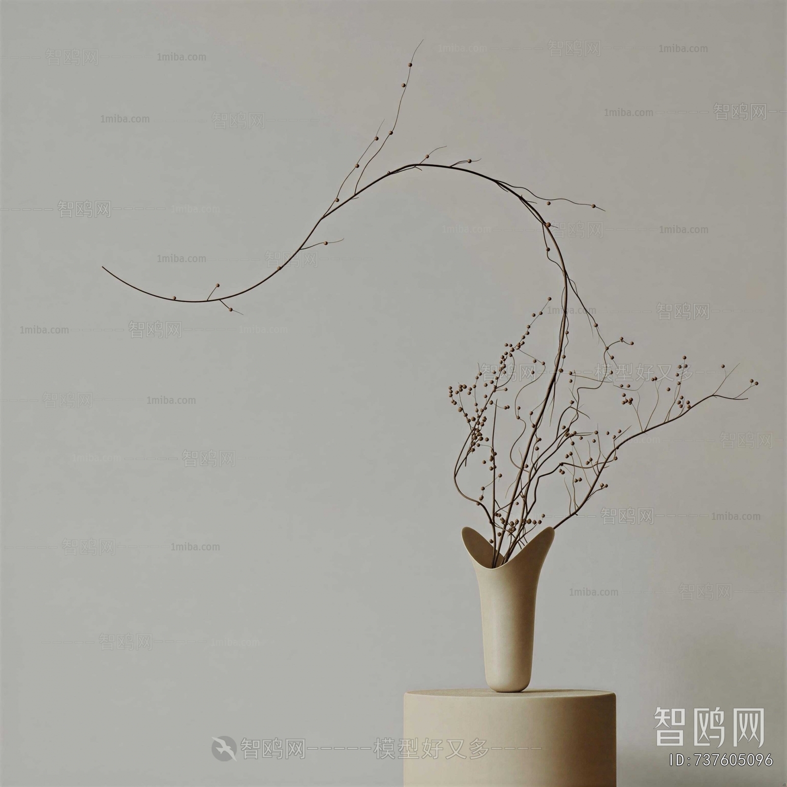 Wabi-sabi Style Dried Branch