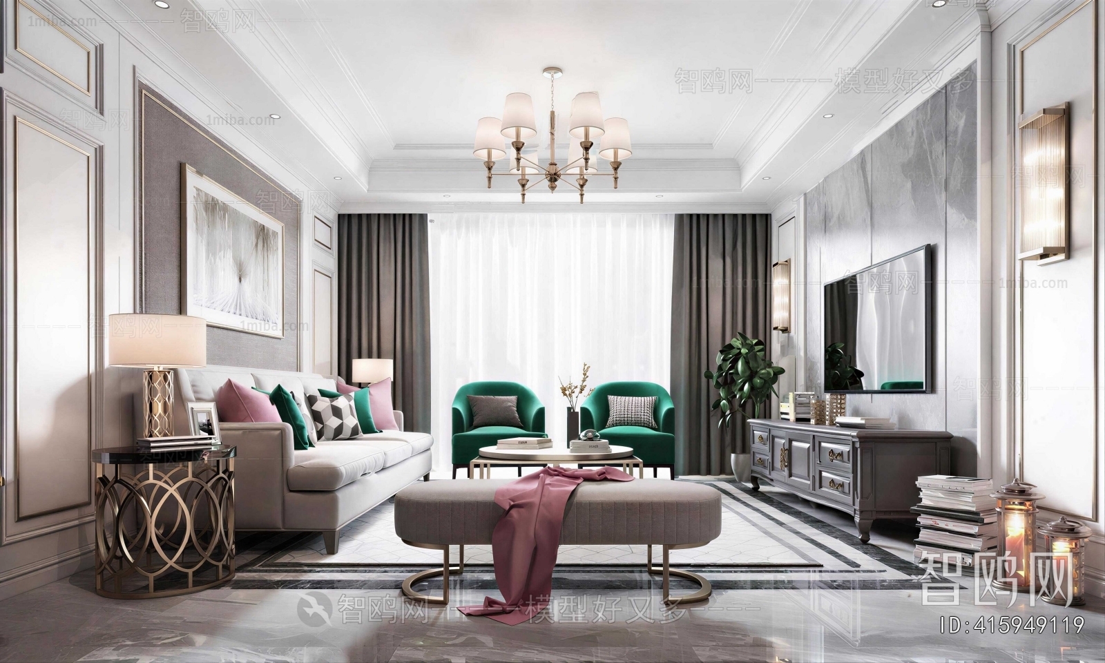 American Style A Living Room