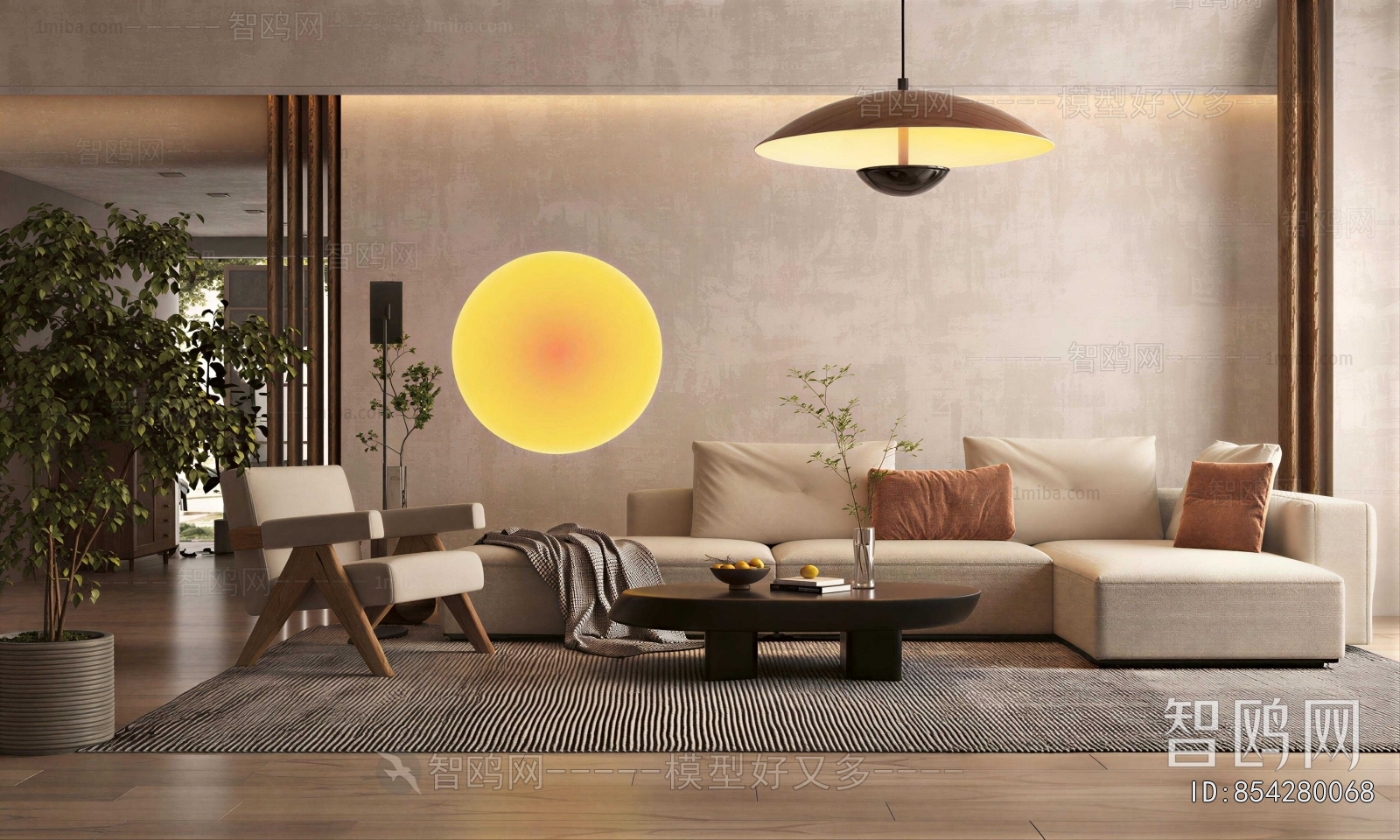 Wabi-sabi Style A Living Room