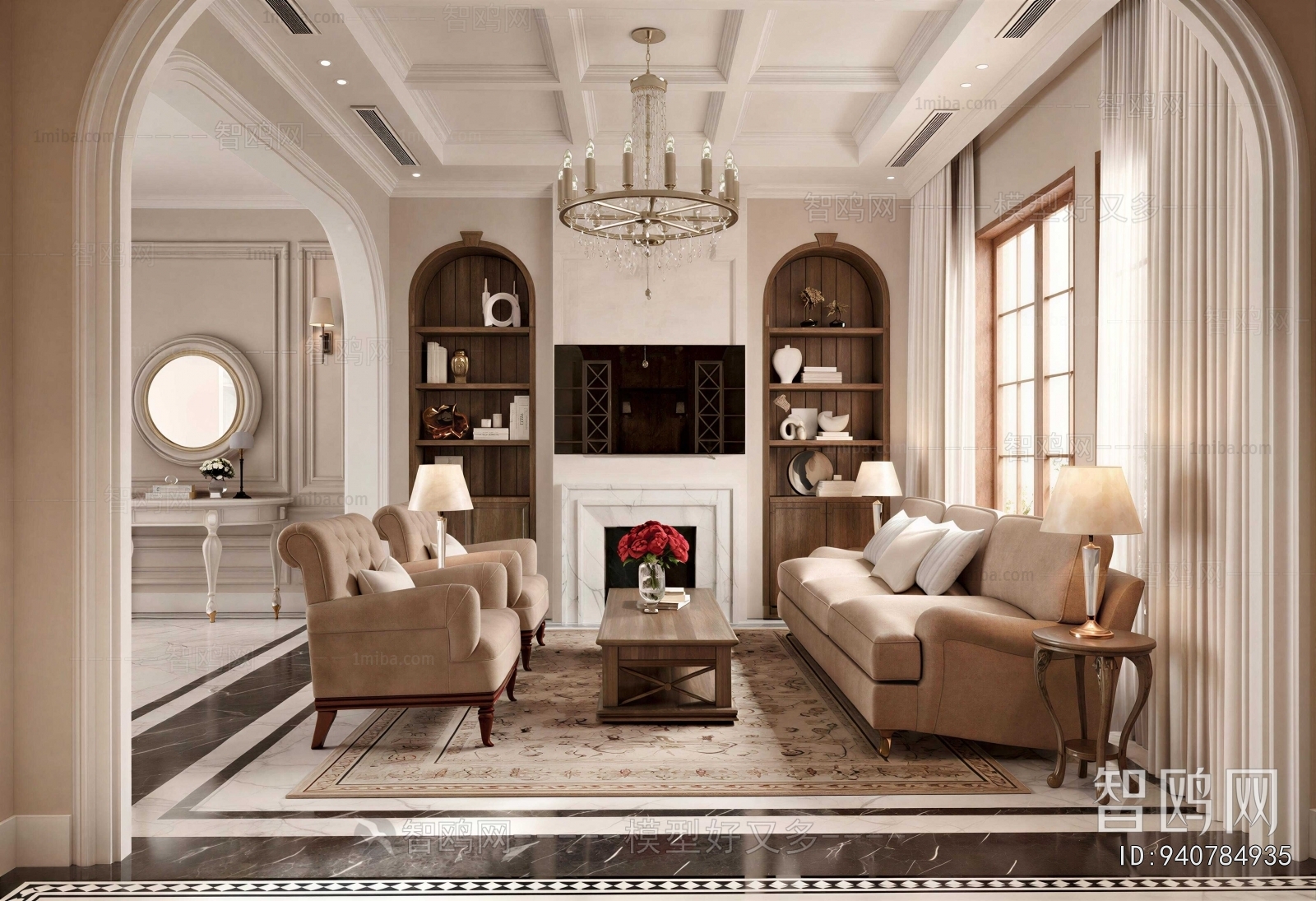 American Style A Living Room
