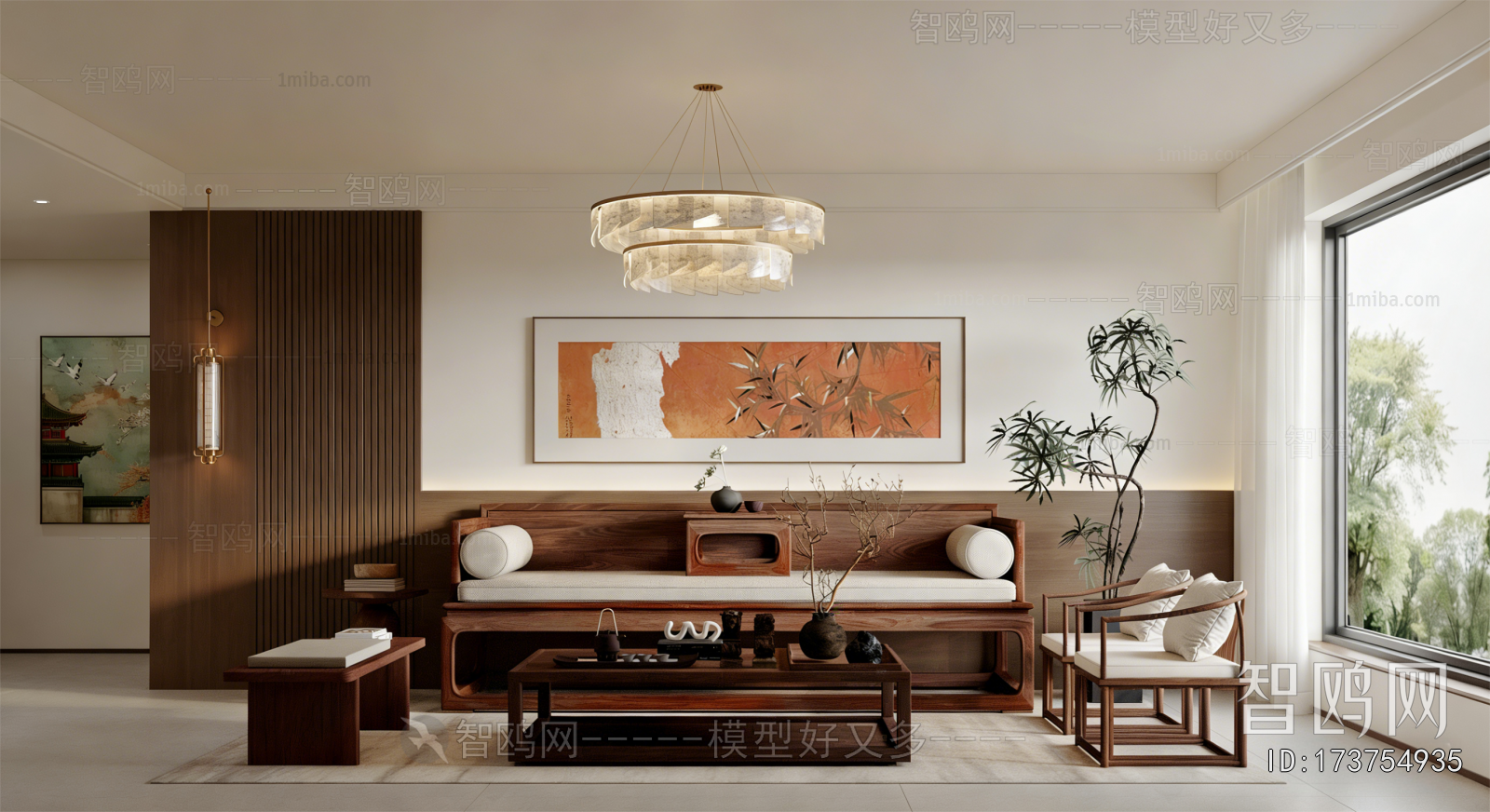 New Chinese Style A Living Room