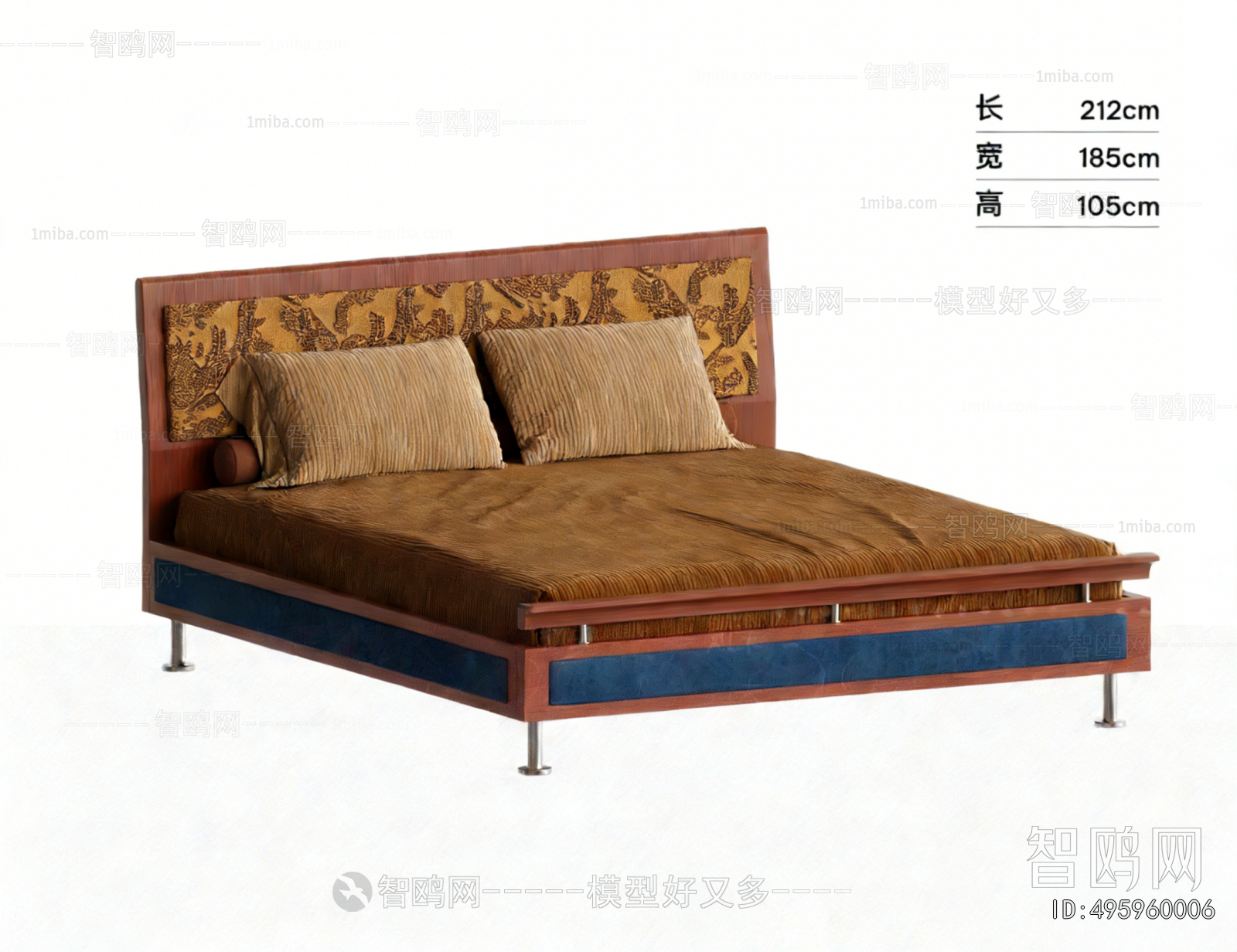 Wabi-sabi Style Double Bed