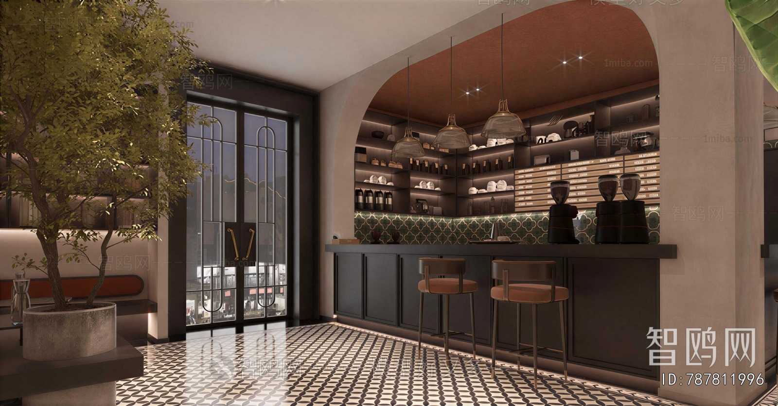 French Style Retro Style Cafe