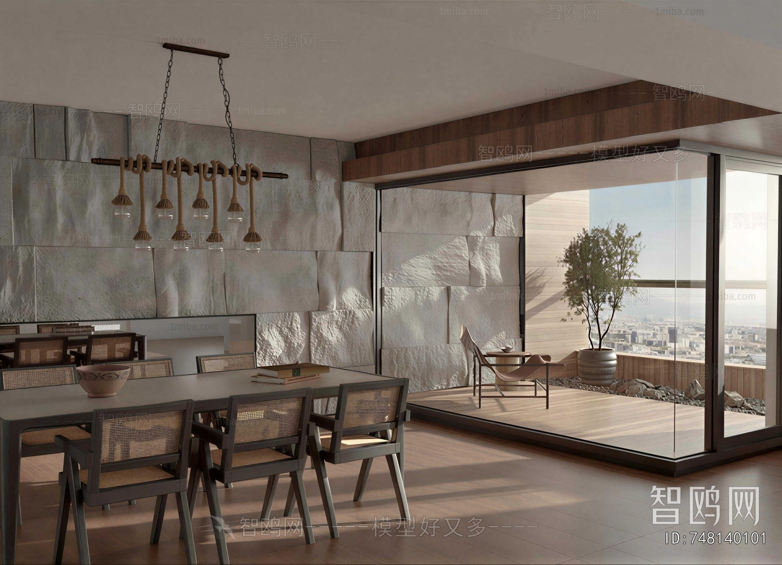 Wabi-sabi Style Dining Room